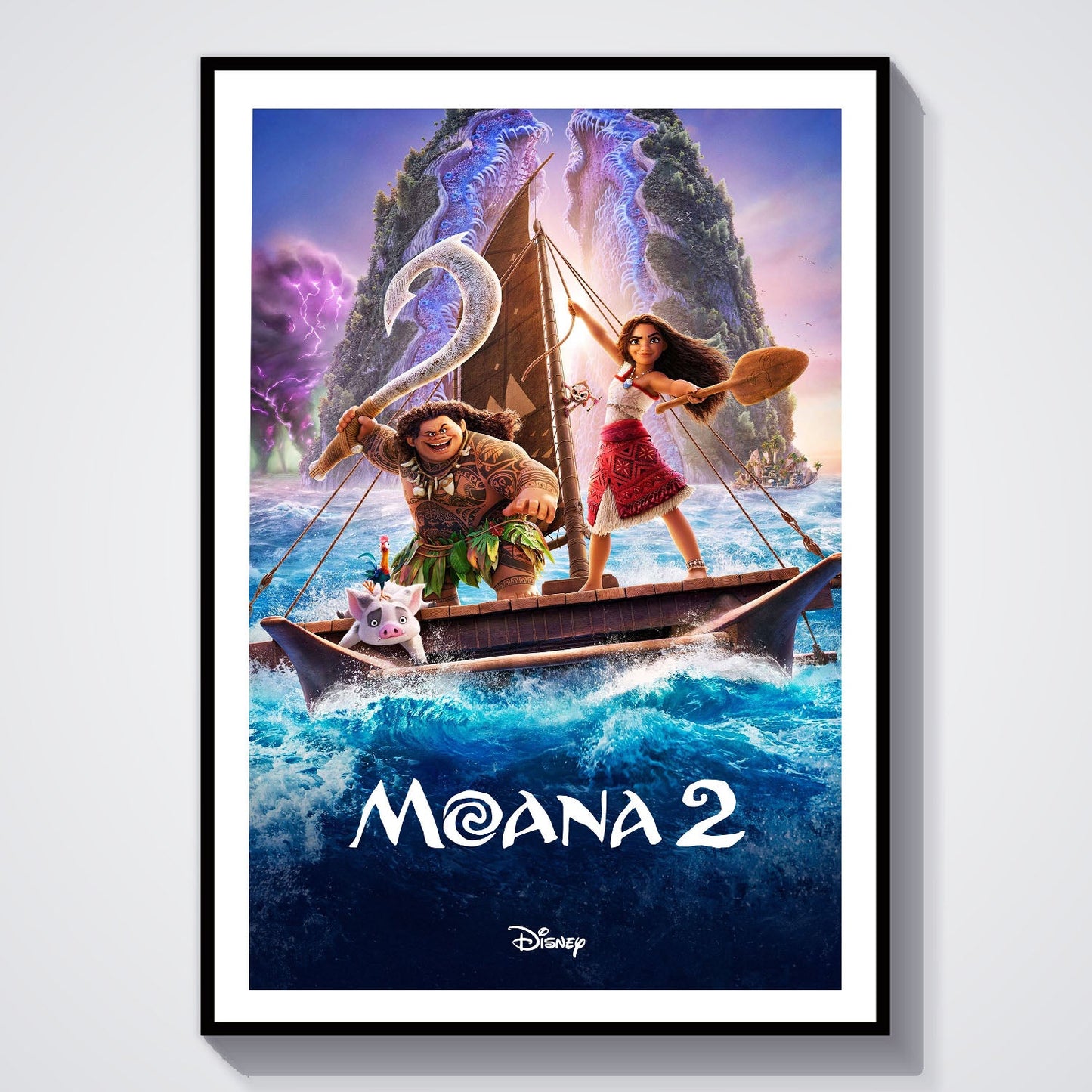Flex Designs Poster Moana 2 8 x 10" Home Goods - Movie 2024 Movie Poster