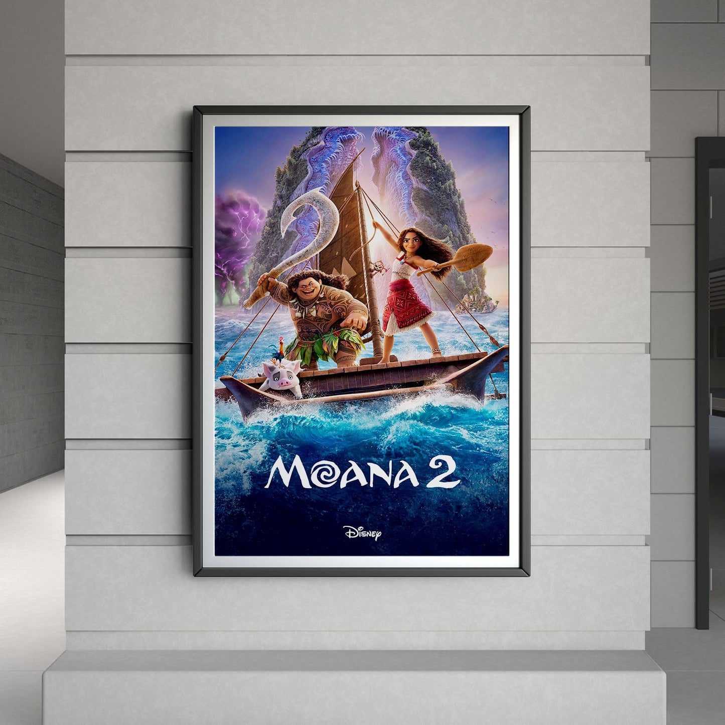 Flex Designs Poster Moana 2 8 x 10" Home Goods - Movie 2024 Movie Poster