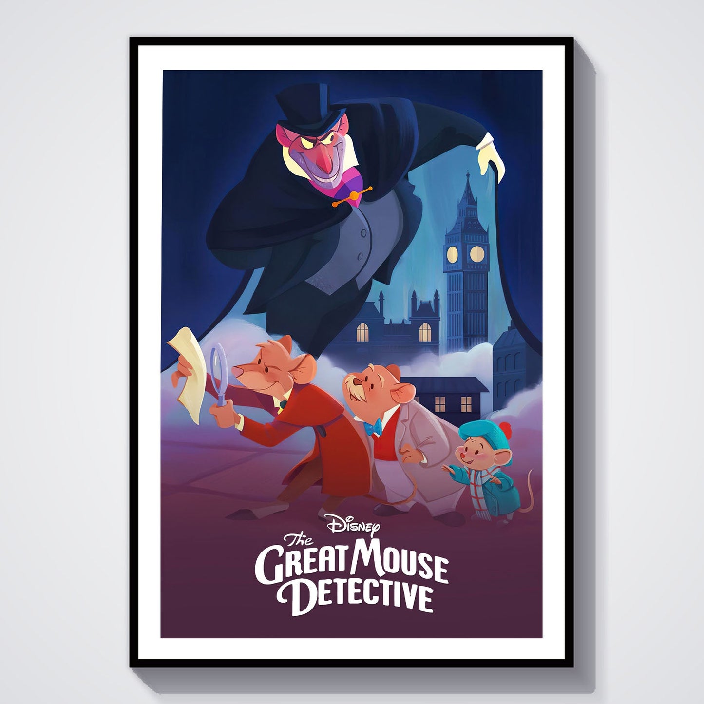 Flex Designs Poster The Great Mouse Detective Classic 8 x 10" Home Goods - Movie 1986 Movie Poster