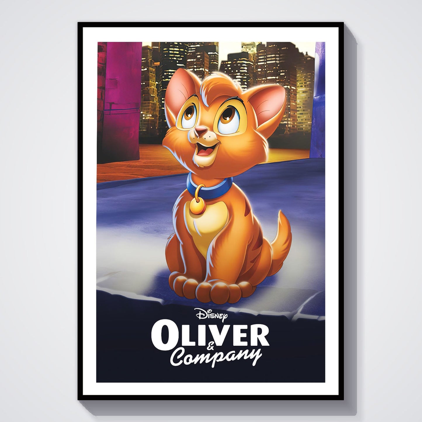 Flex Designs Poster Oliver Company Classic 8 x 10" Home Goods - Movie 1988 Movie Poster