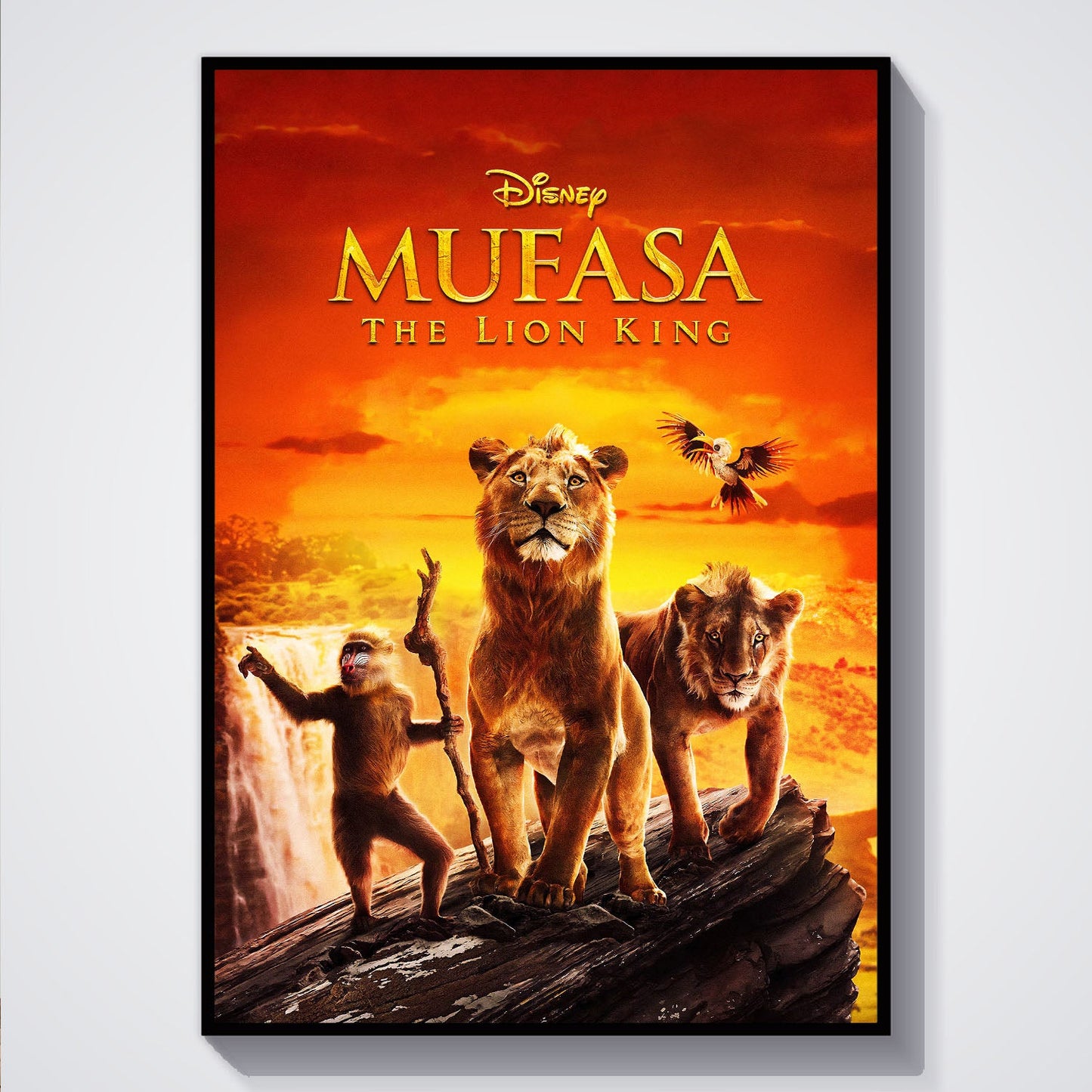 Flex Designs Poster Mufasa The Lion King Live Action 5 x 7" Home Goods - Movie 2024 Movie Poster