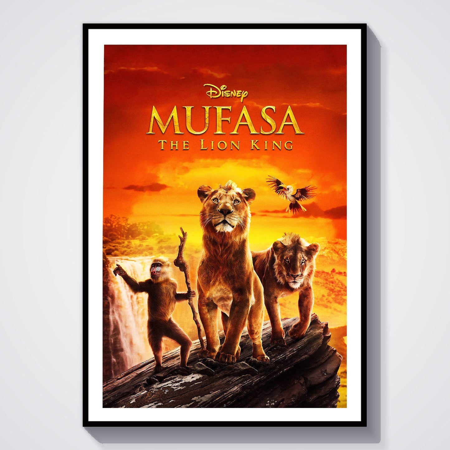 Flex Designs Poster Mufasa The Lion King Live Action 8 x 10" Home Goods - Movie 2024 Movie Poster