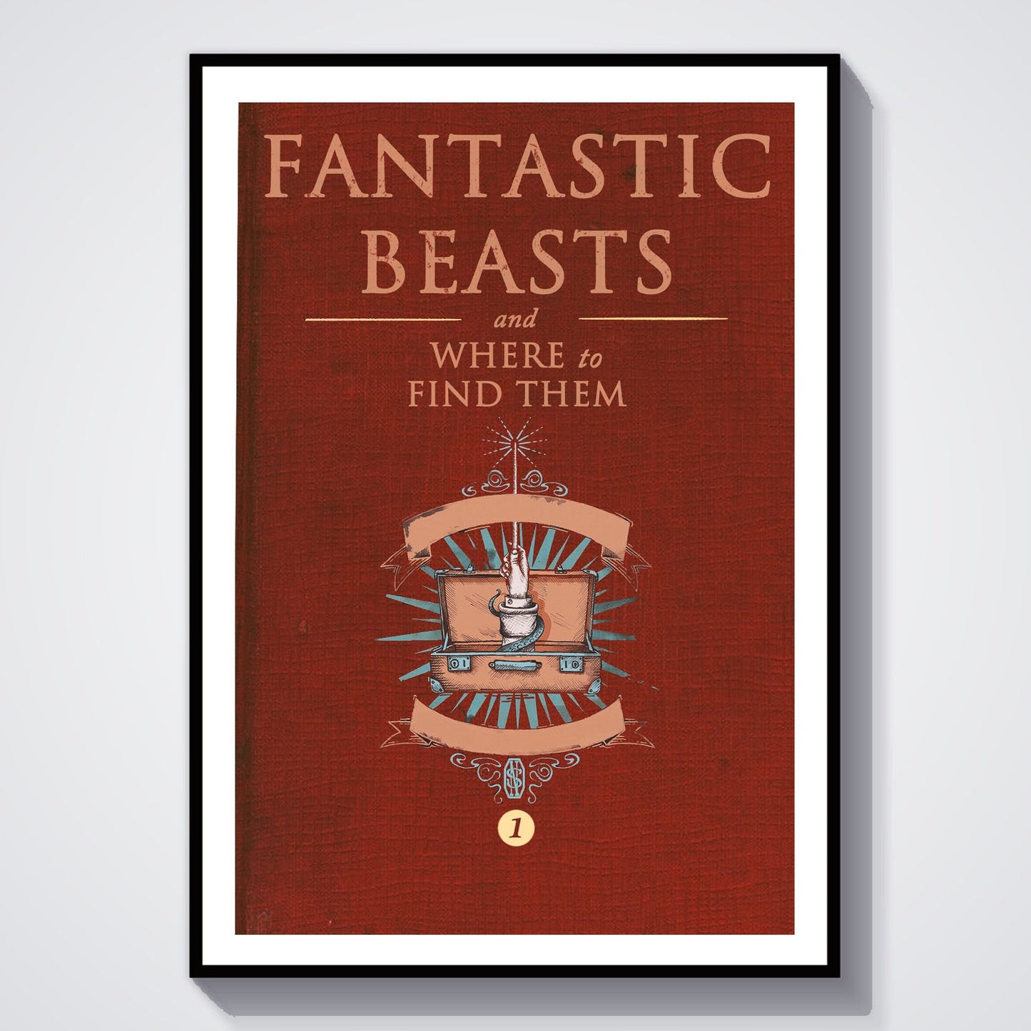 Flex Designs Poster Fantastic Beasts and Where to Find Them Bookcover 8 x 10" Home Goods - Movie 2016 Movie Poster