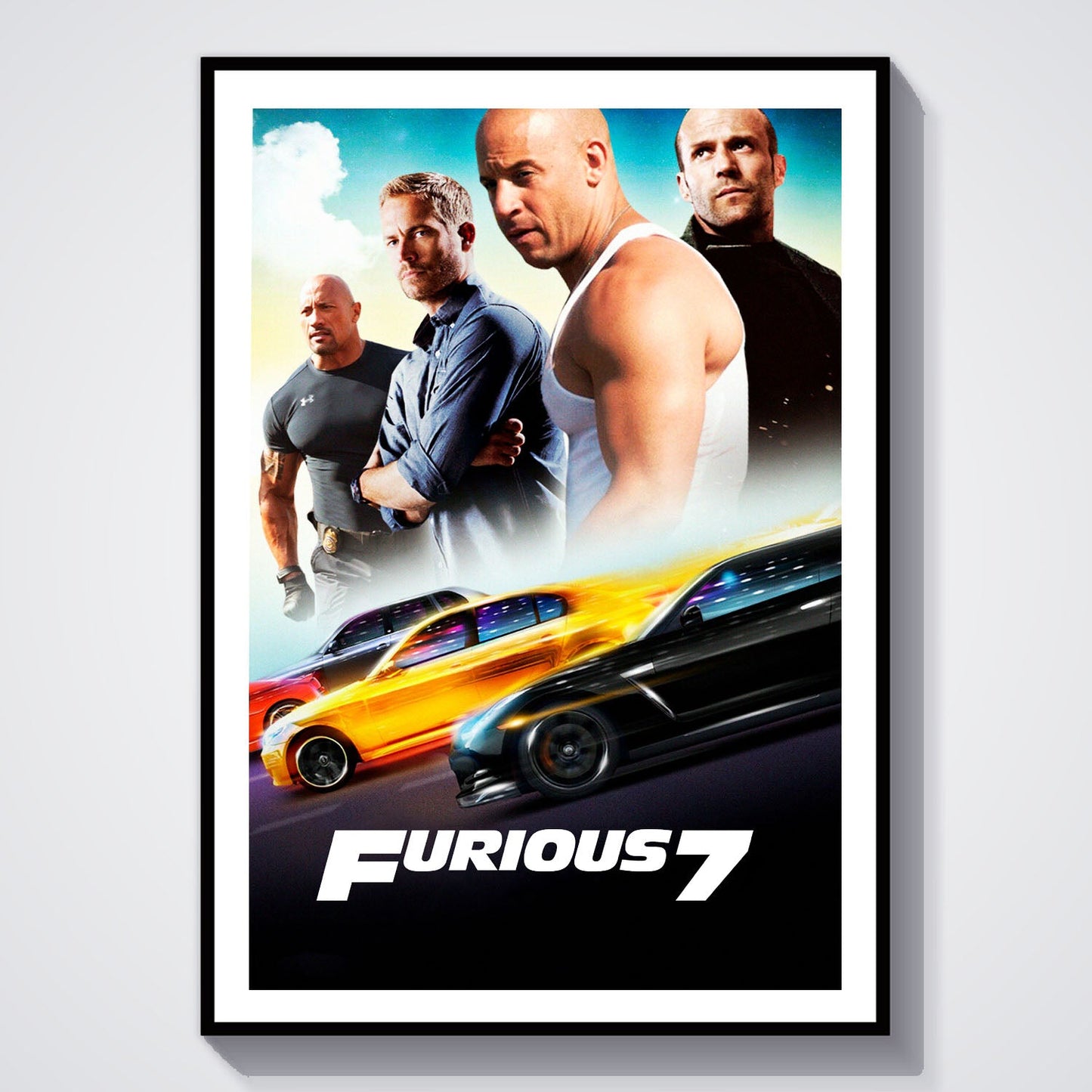Flex Designs Poster Furious 7 Classic 8 x 10" Home Goods - Movie 2015 Movie Poster
