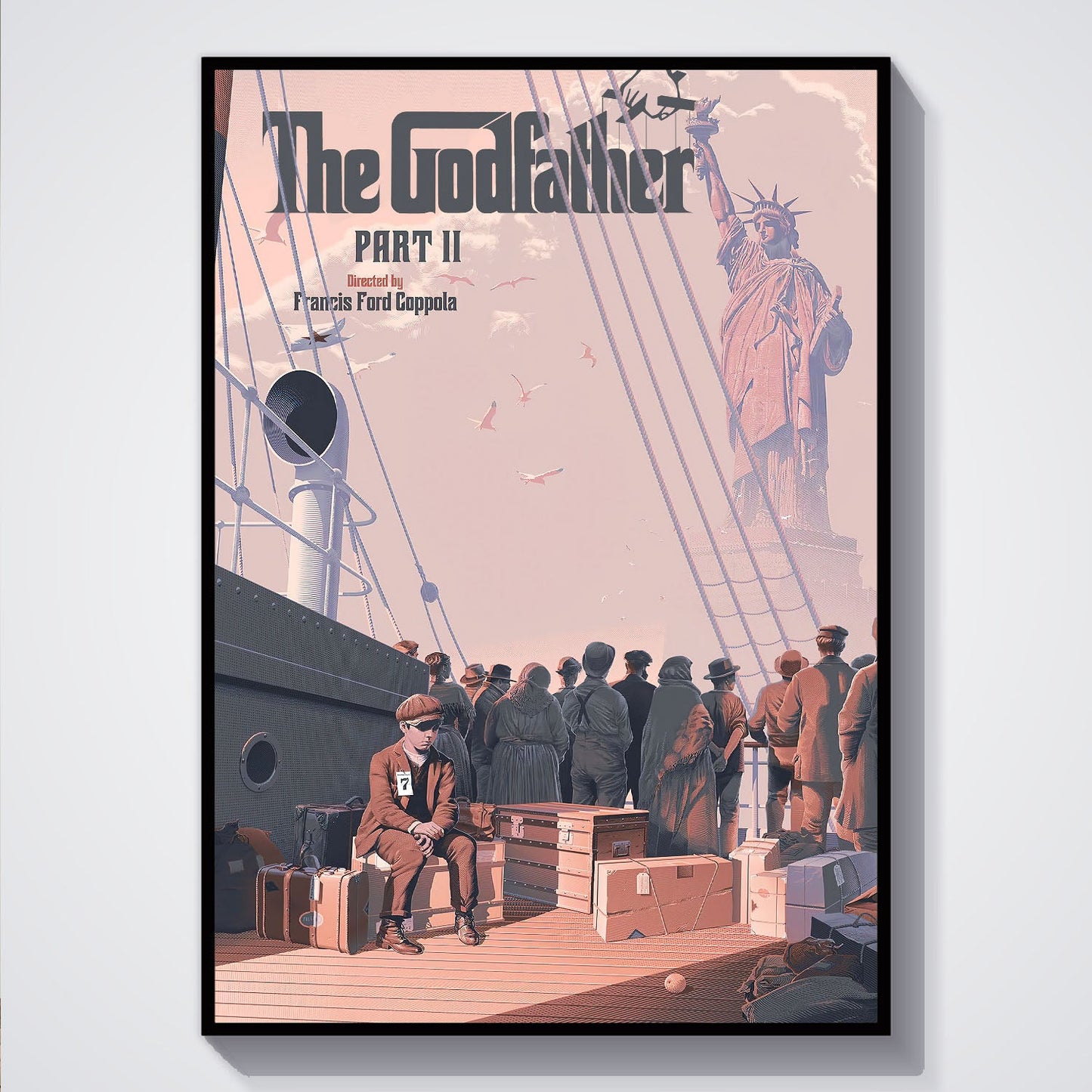 Flex Designs Poster The Godfather Part II Minimalist 5 x 7" Home Goods - Movie 1974 Movie Poster
