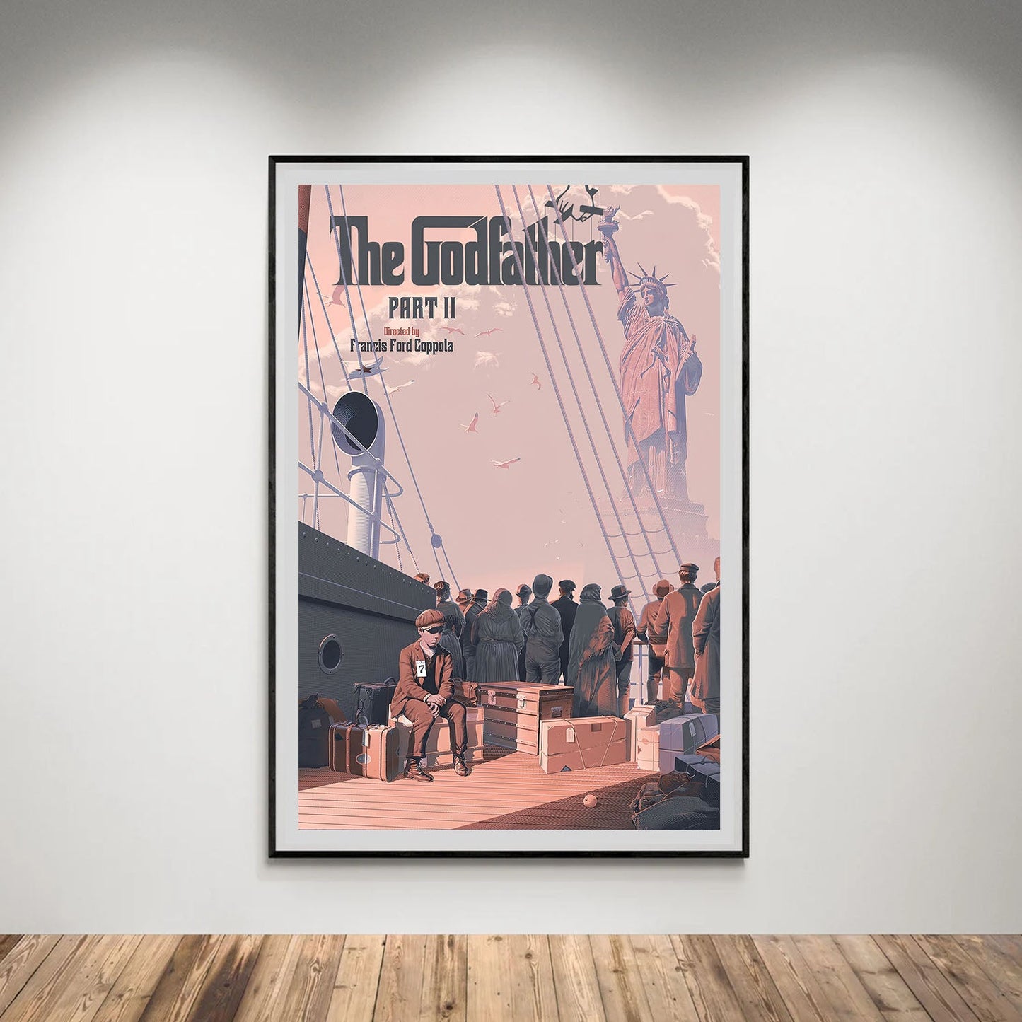 Flex Designs Poster The Godfather Part II Minimalist 5 x 7" Home Goods - Movie 1974 Movie Poster