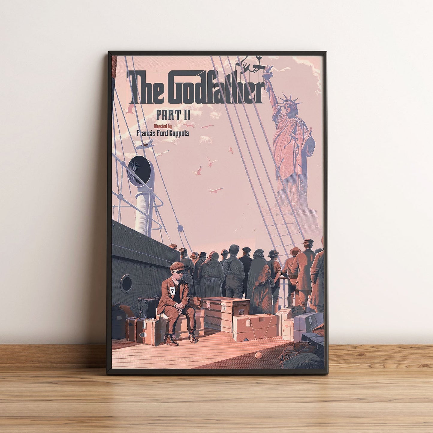 Flex Designs Poster The Godfather Part II Minimalist 5 x 7" Home Goods - Movie 1974 Movie Poster