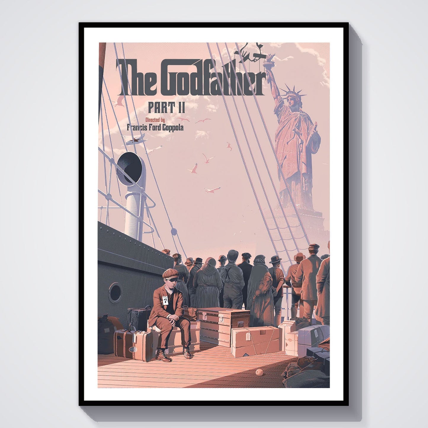 Flex Designs Poster The Godfather Part II Minimalist 8 x 10" Home Goods - Movie 1974 Movie Poster