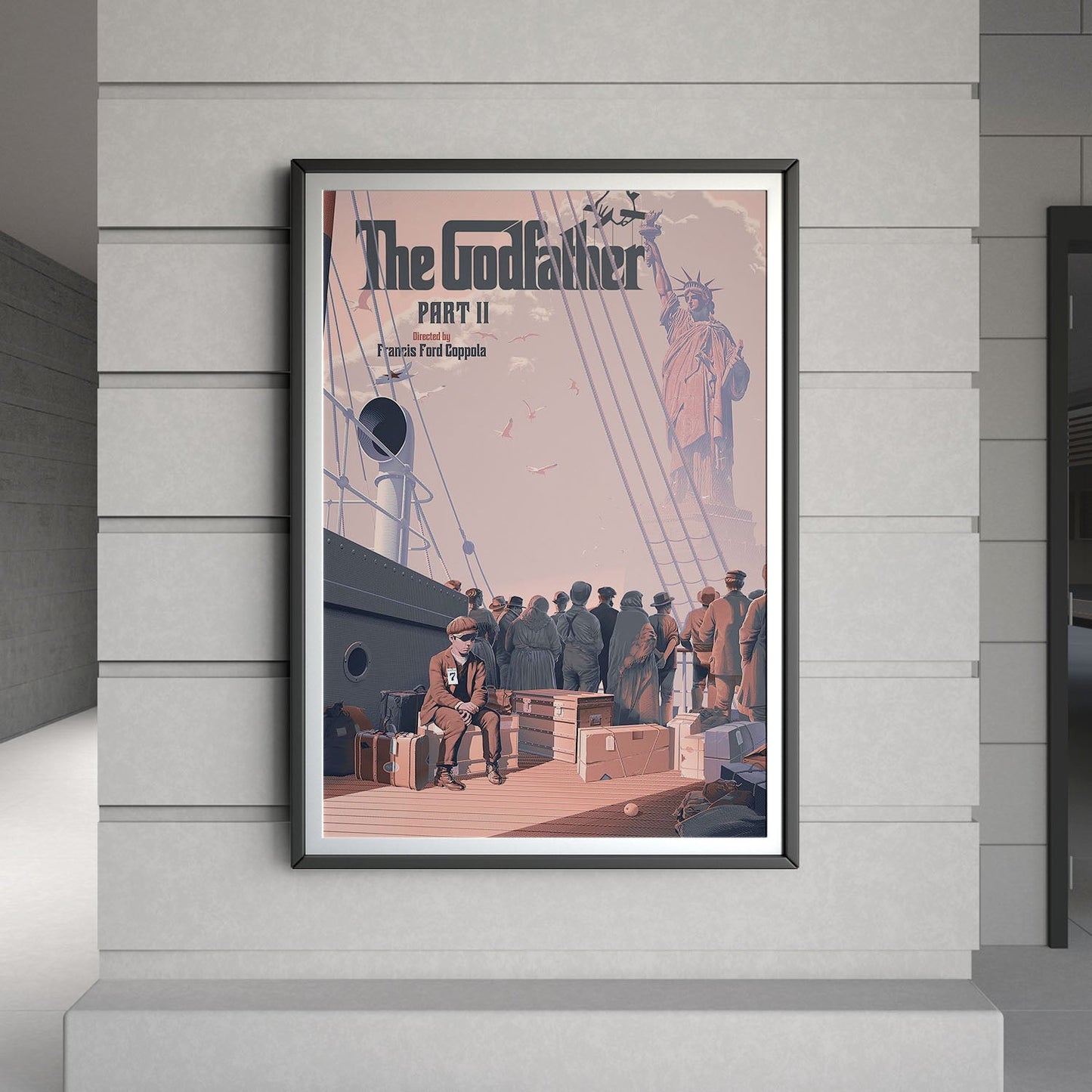 Flex Designs Poster The Godfather Part II Minimalist 8 x 10" Home Goods - Movie 1974 Movie Poster