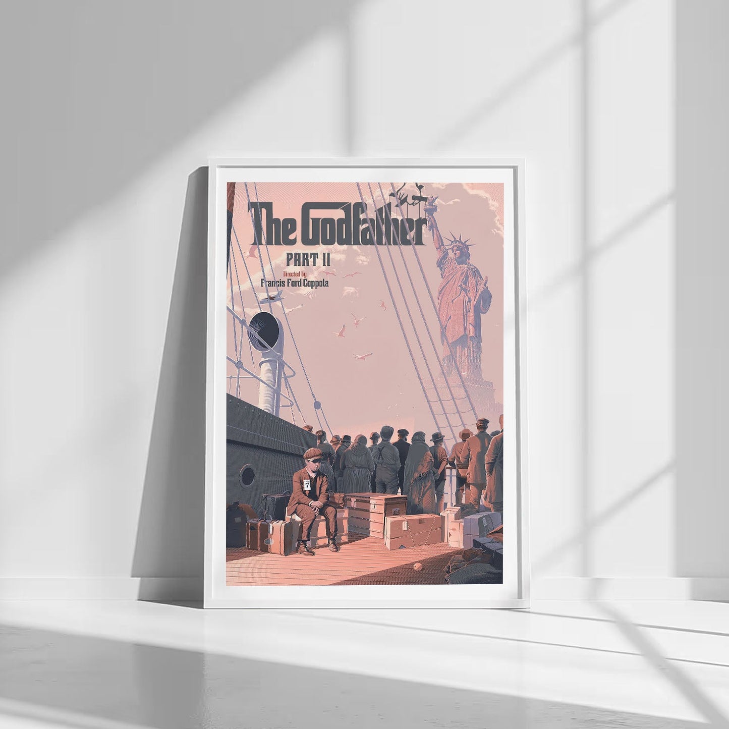 Flex Designs Poster The Godfather Part II Minimalist 8 x 10" Home Goods - Movie 1974 Movie Poster