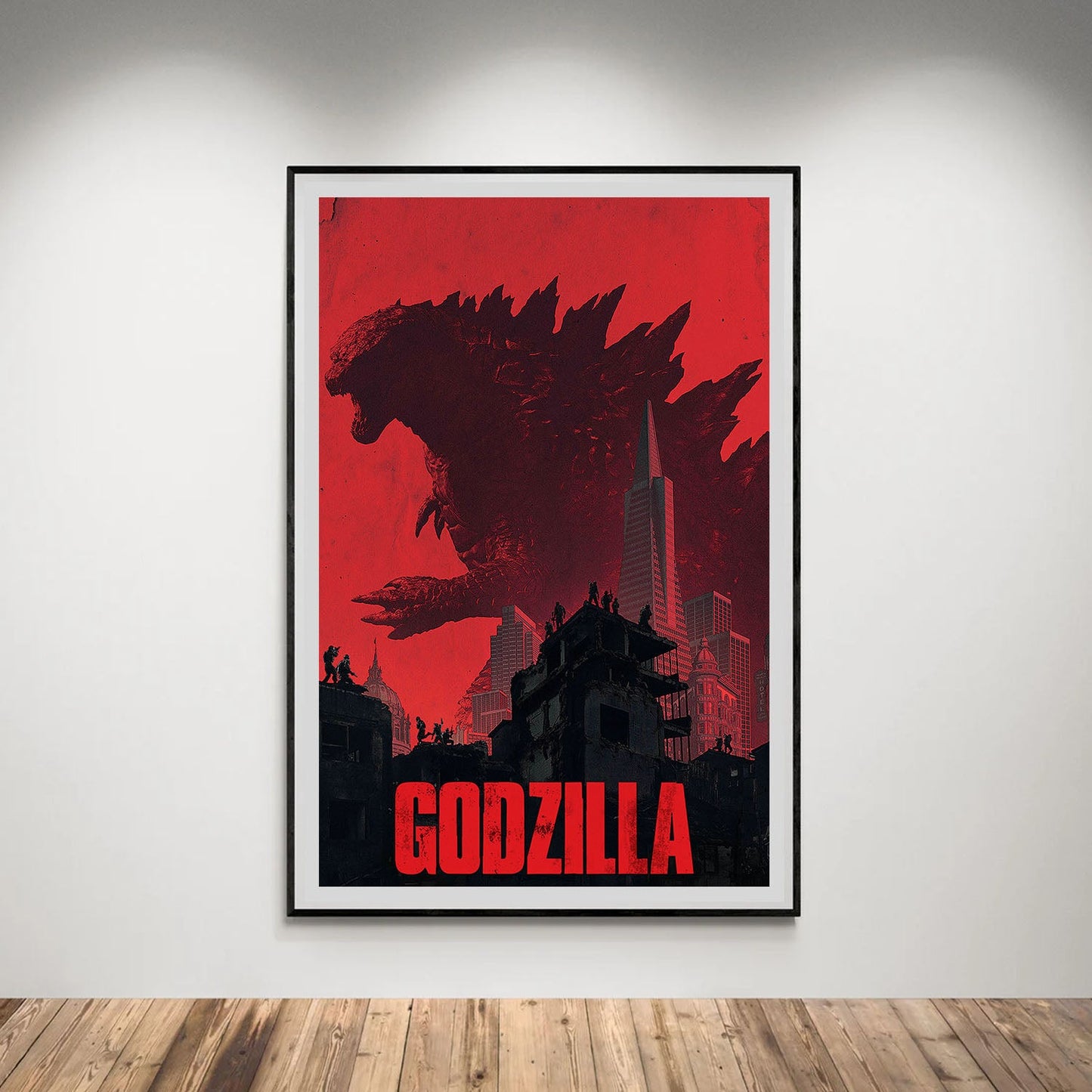 Flex Designs Poster Godzilla Minimalist 5 x 7" Home Goods - Movie 2014 Movie Poster