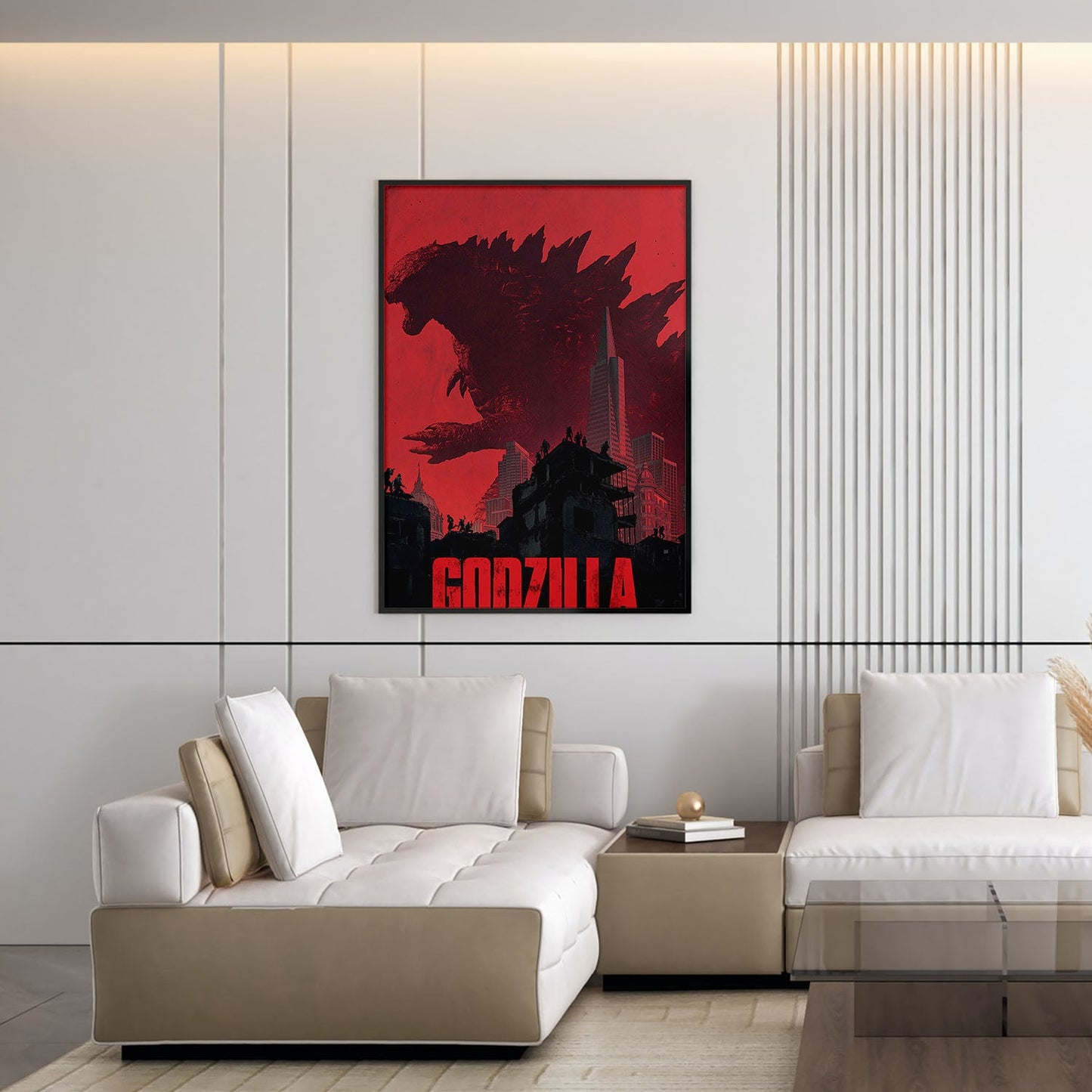 Flex Designs Poster Godzilla Minimalist 5 x 7" Home Goods - Movie 2014 Movie Poster