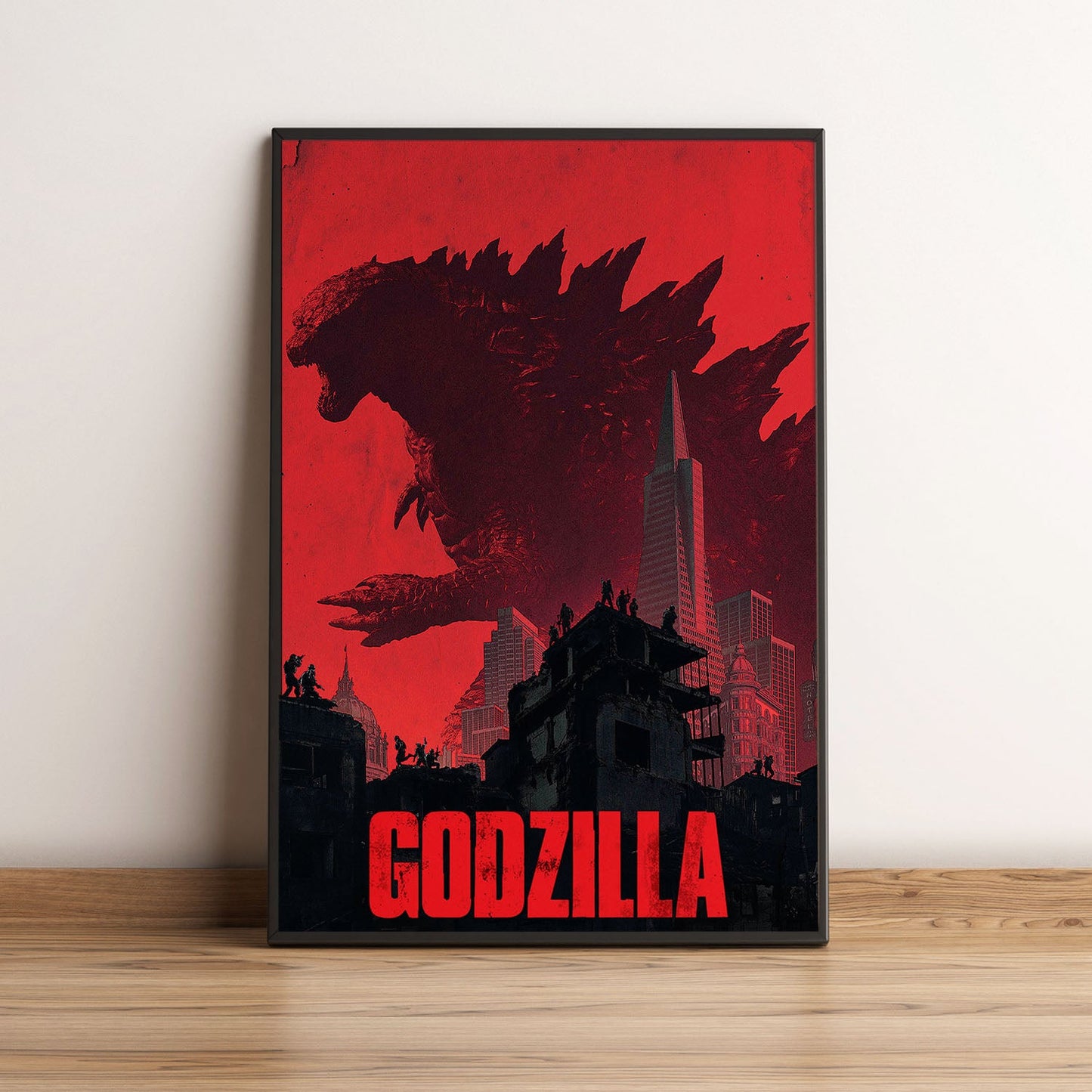 Flex Designs Poster Godzilla Minimalist 5 x 7" Home Goods - Movie 2014 Movie Poster