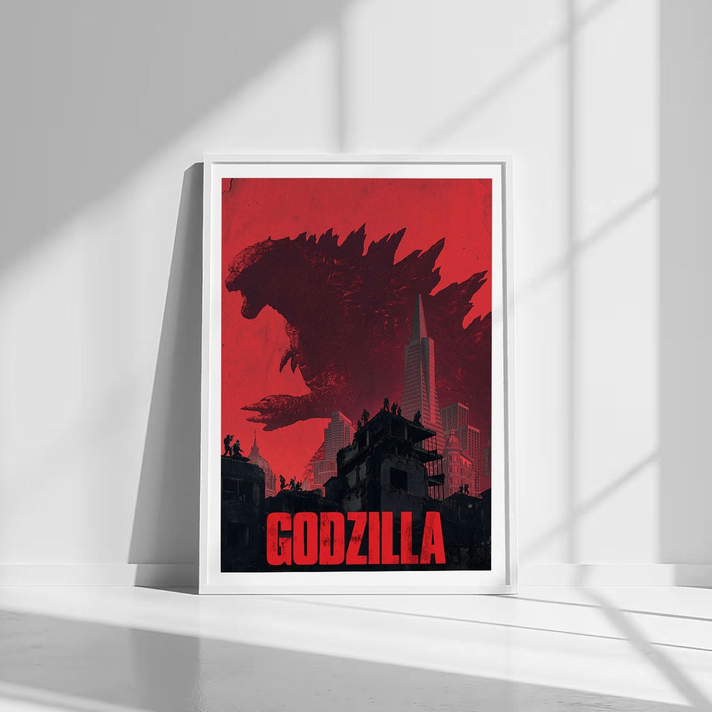 Flex Designs Poster Godzilla Minimalist 8 x 10" Home Goods - Movie 2014 Movie Poster