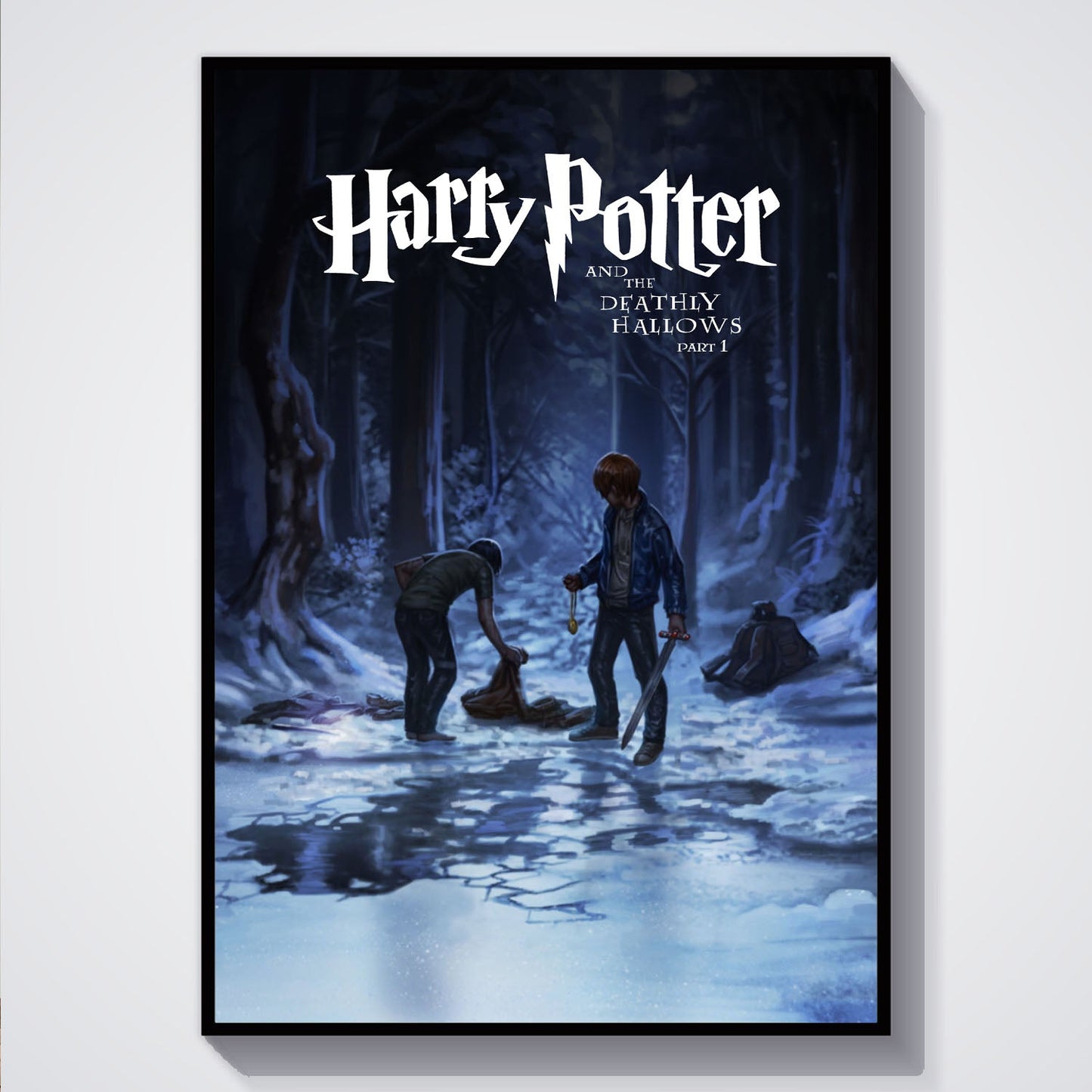 Flex Designs Poster Harry Potter and the Deathly Hallows Part 1 Minimalist 5 x 7" Home Goods - Movie 2010 Movie Poster