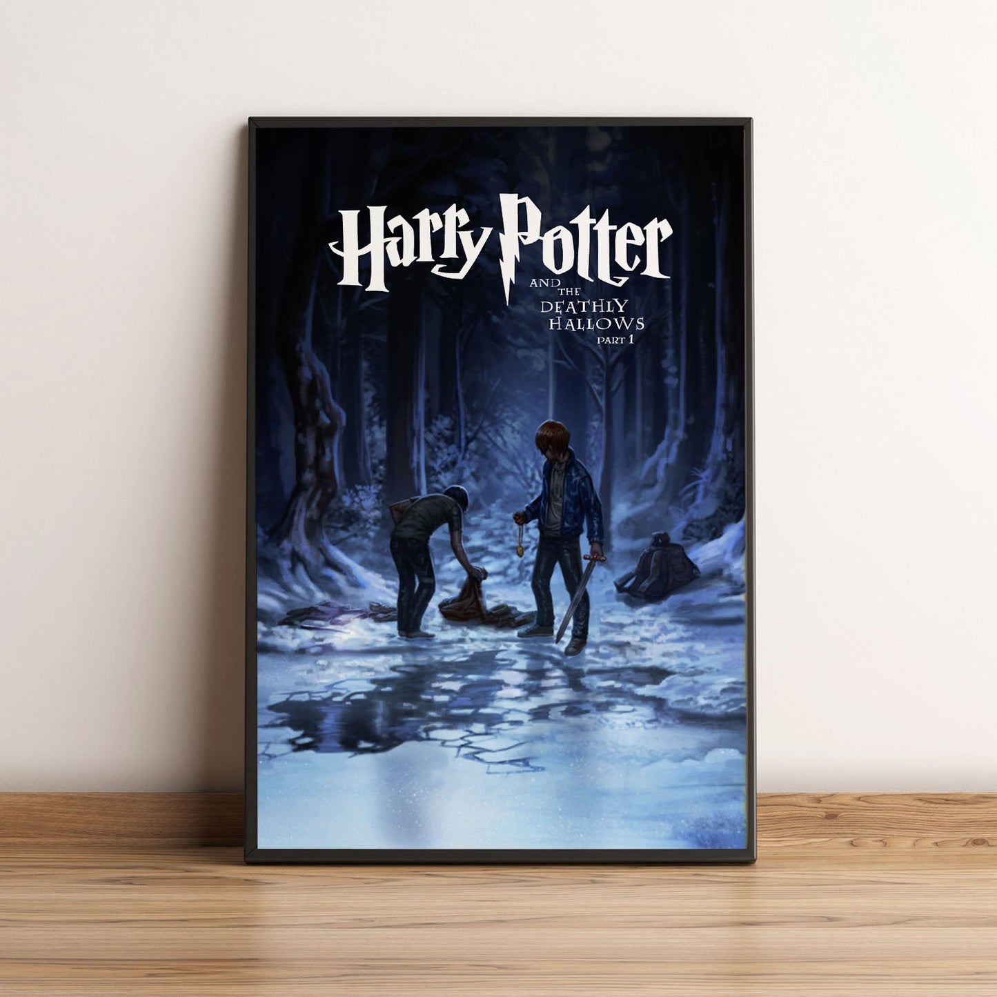 Flex Designs Poster Harry Potter and the Deathly Hallows Part 1 Minimalist 5 x 7" Home Goods - Movie 2010 Movie Poster