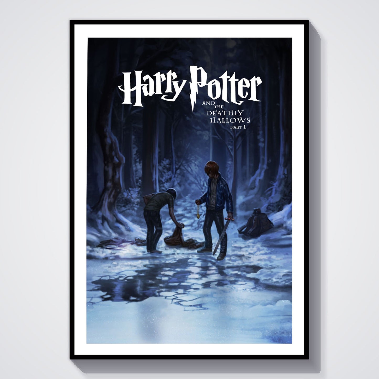 Flex Designs Poster Harry Potter and the Deathly Hallows Part 1 Minimalist 8 x 10" Home Goods - Movie 2010 Movie Poster