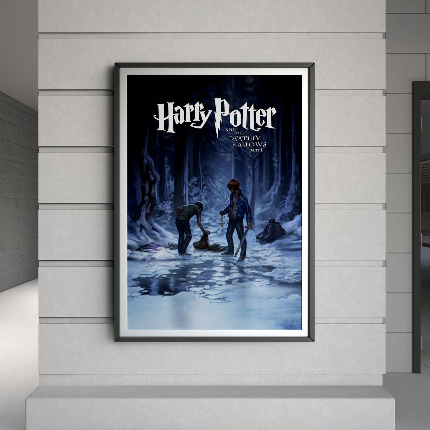 Flex Designs Poster Harry Potter and the Deathly Hallows Part 1 Minimalist 8 x 10" Home Goods - Movie 2010 Movie Poster