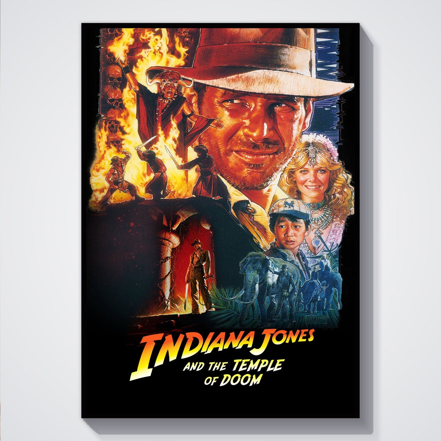 Flex Designs Poster Indiana Jones and the Temple of Doom Classic 5 x 7" Home Goods - Movie 1984 Movie Poster