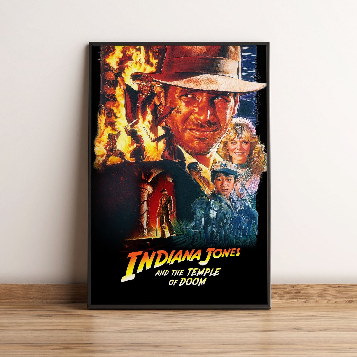 Flex Designs Poster Indiana Jones and the Temple of Doom Classic 5 x 7" Home Goods - Movie 1984 Movie Poster