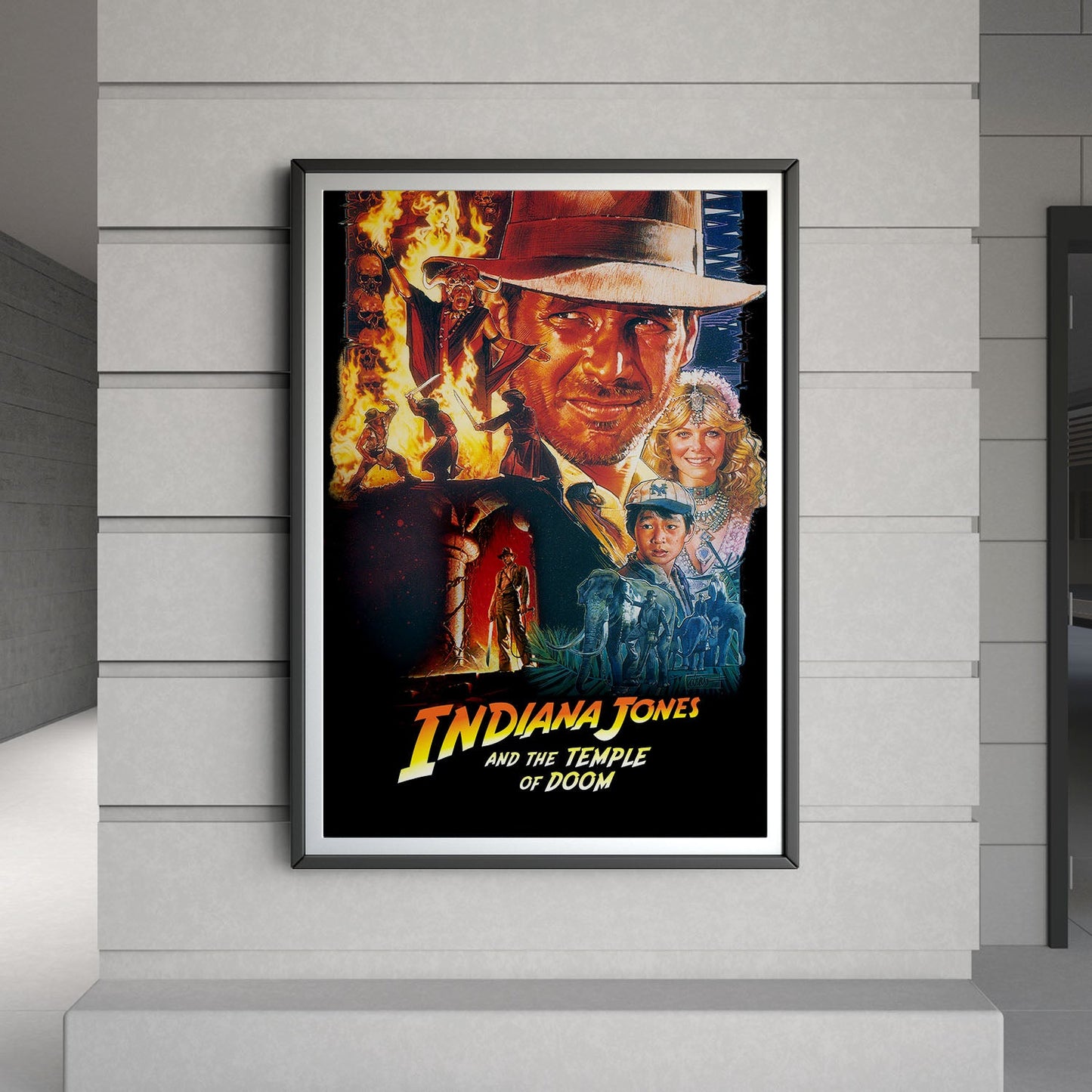 Flex Designs Poster Indiana Jones and the Temple of Doom Classic 8 x 10" Home Goods - Movie 1984 Movie Poster