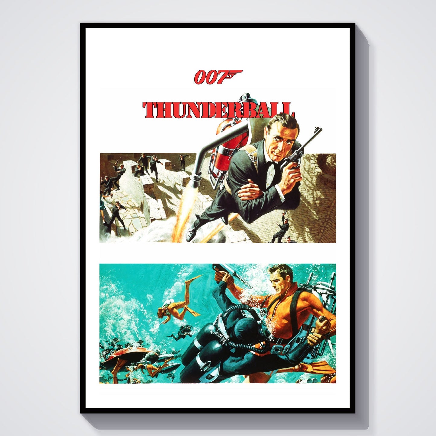 Flex Designs Poster Thunderball 8 x 10" Home Goods - Movie 1965 Movie Poster