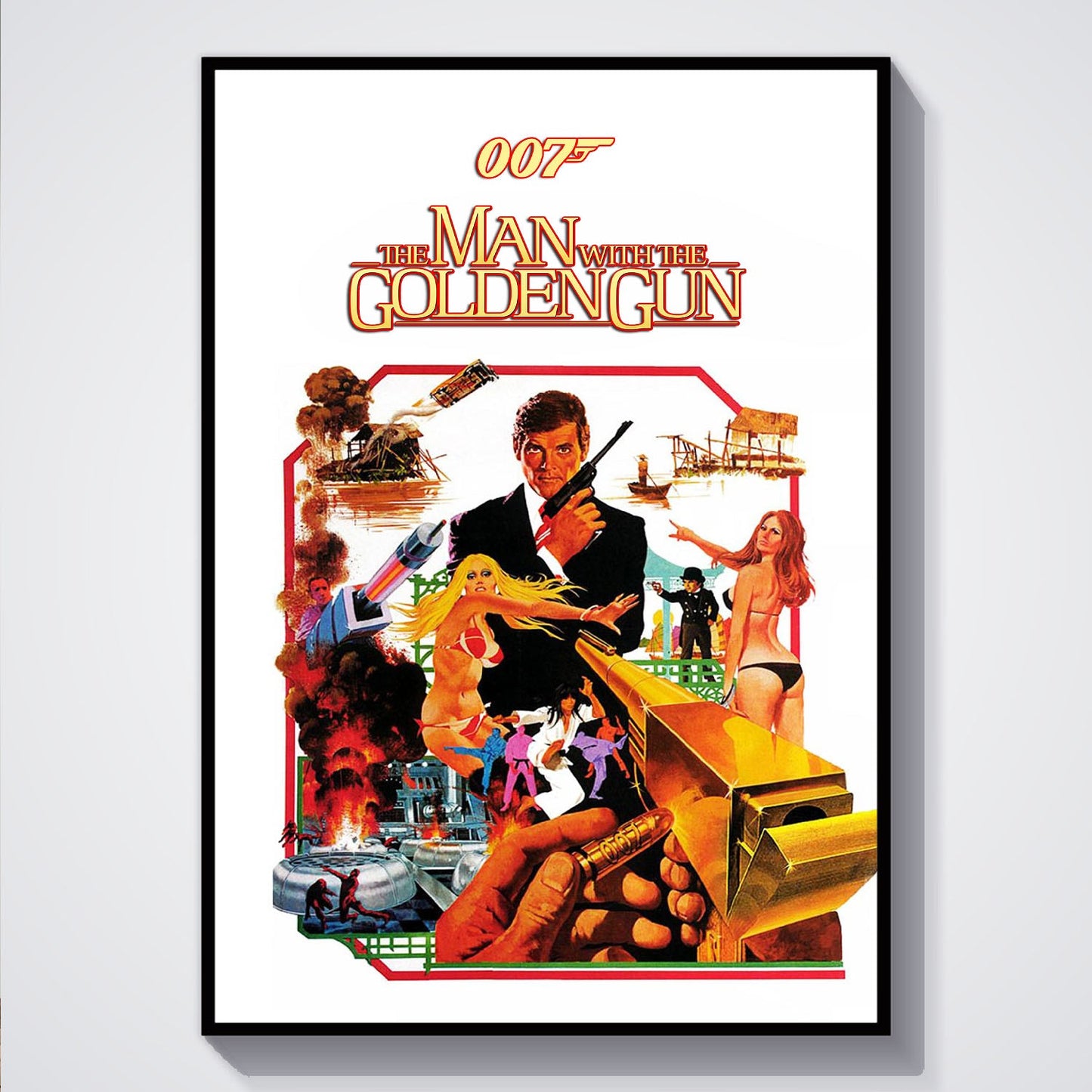 Flex Designs Poster The Man with the Golden Gun 5 x 7" Home Goods - Movie 1974 Movie Poster