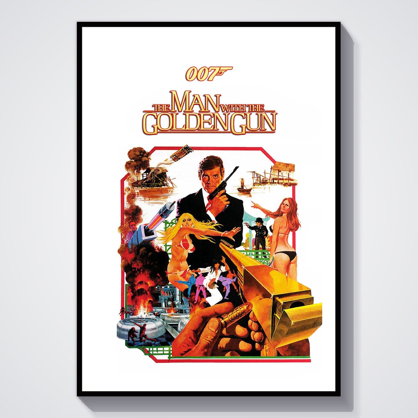 Flex Designs Poster The Man with the Golden Gun 8 x 10" Home Goods - Movie 1974 Movie Poster