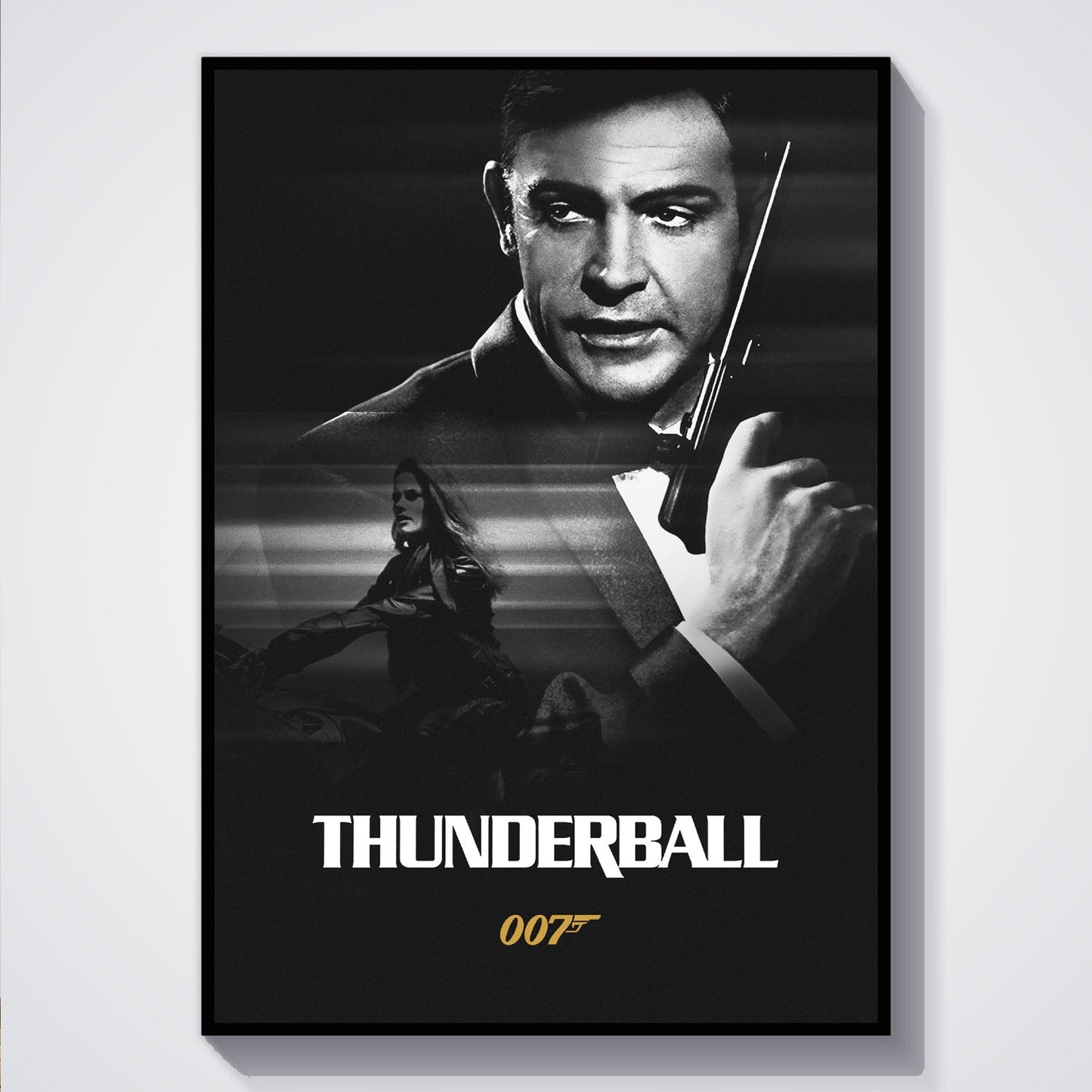 Flex Designs Poster Thunderball B&W 5 x 7" Home Goods - Movie 1965 Movie Poster
