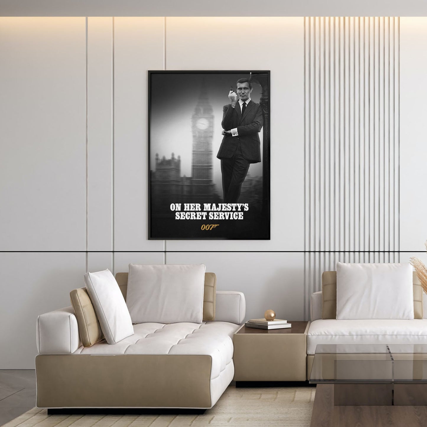 Flex Designs Poster On Her Majestys Secret Service B&W 5 x 7" Home Goods - Movie 1969 Movie Poster