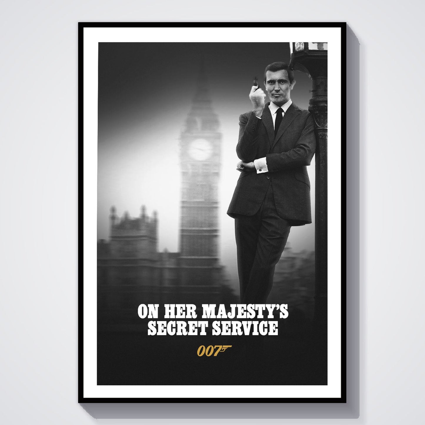 Flex Designs Poster On Her Majestys Secret Service B&W 8 x 10" Home Goods - Movie 1969 Movie Poster