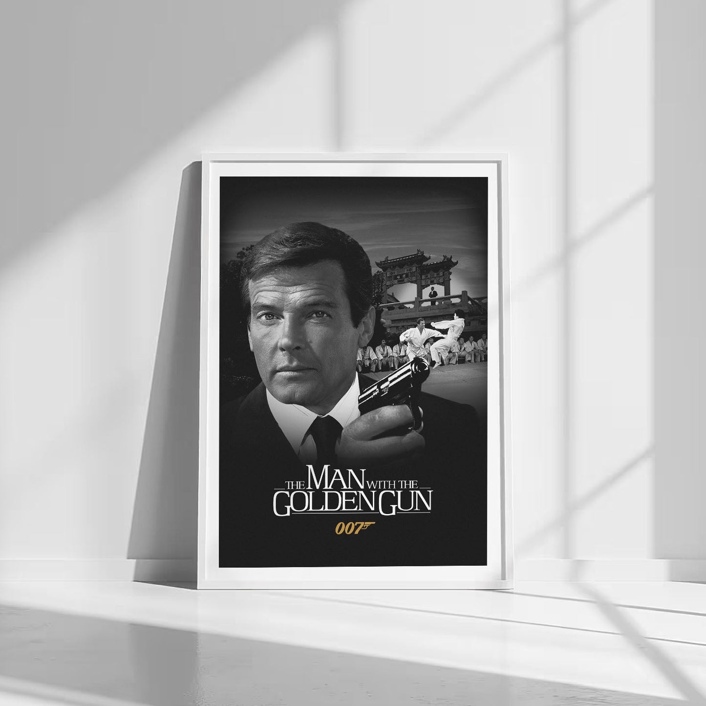 Flex Designs Poster The Man with the Golden Gun B&W 8 x 10" Home Goods - Movie 1974 Movie Poster