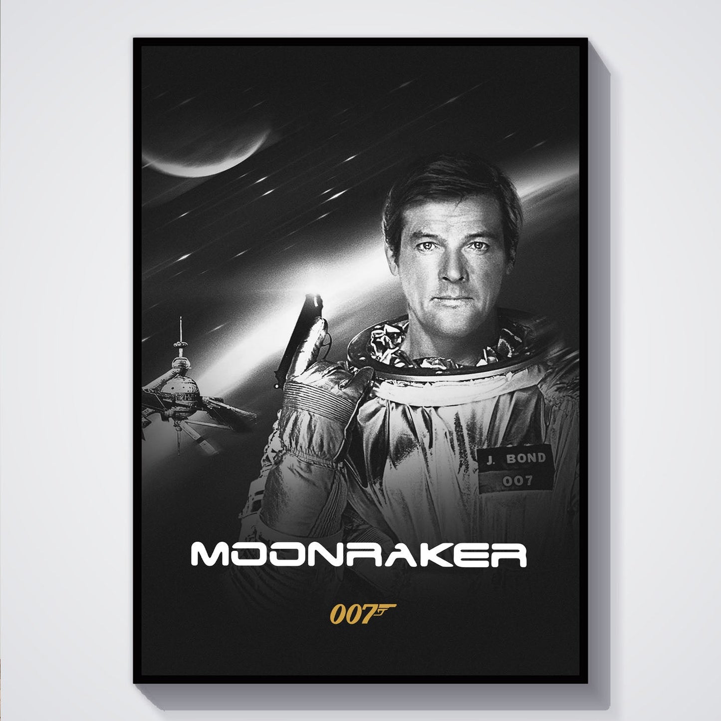 Flex Designs Poster Moonraker B&W 5 x 7" Home Goods - Movie 1979 Movie Poster