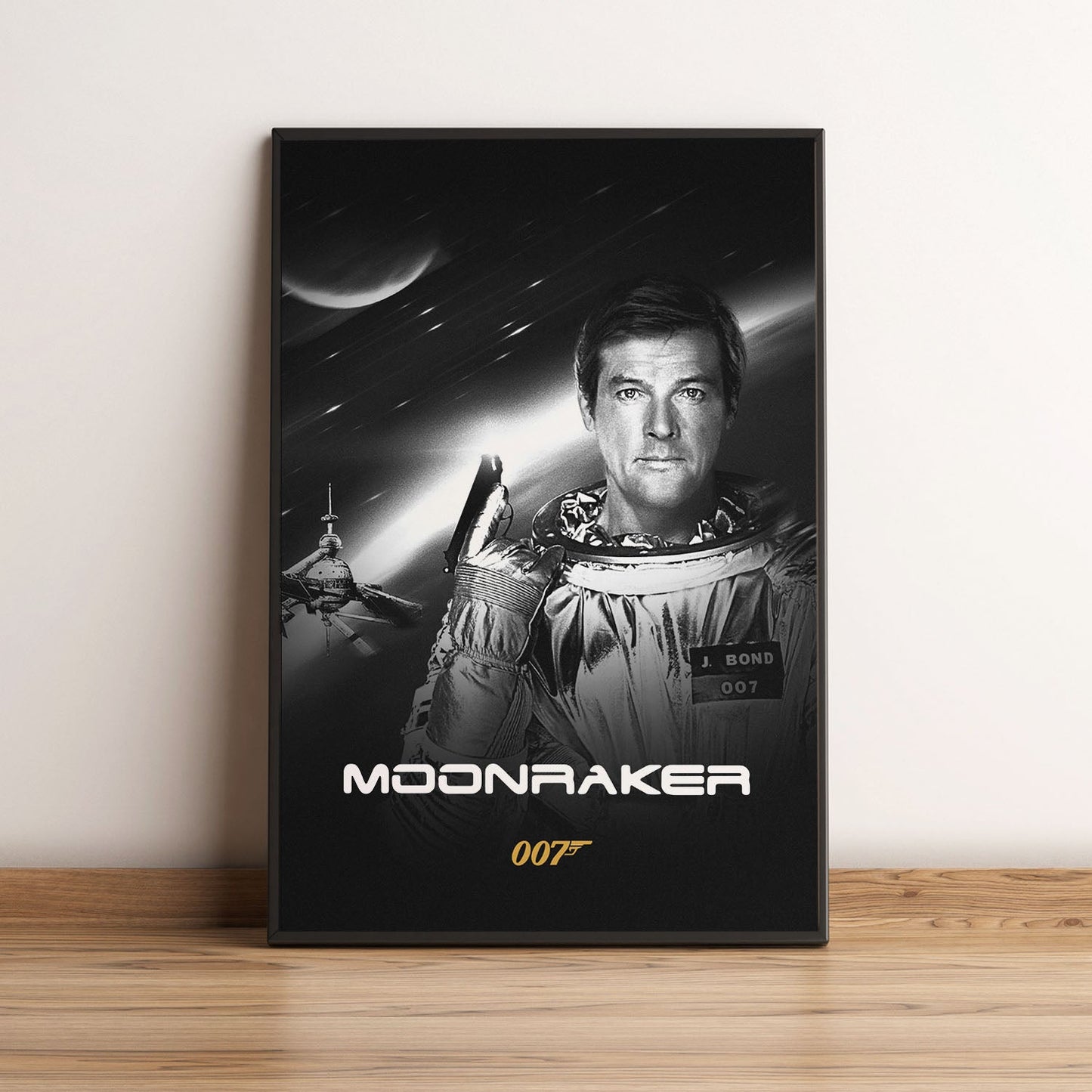 Flex Designs Poster Moonraker B&W 5 x 7" Home Goods - Movie 1979 Movie Poster