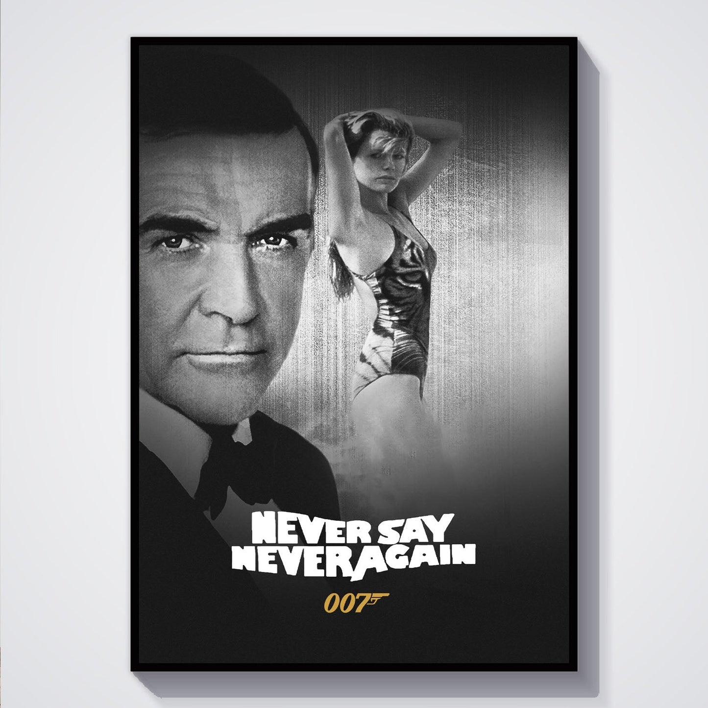 Flex Designs Poster Never Say Never Again B&W 5 x 7" Home Goods - Movie 1983 Movie Poster
