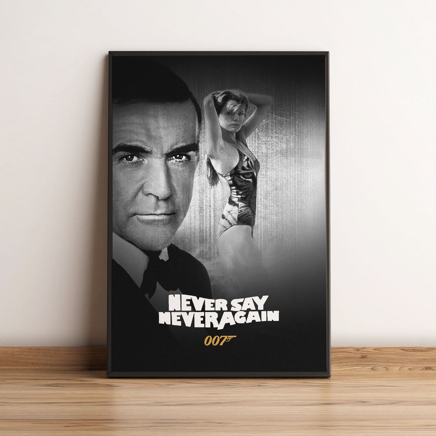 Flex Designs Poster Never Say Never Again B&W 5 x 7" Home Goods - Movie 1983 Movie Poster