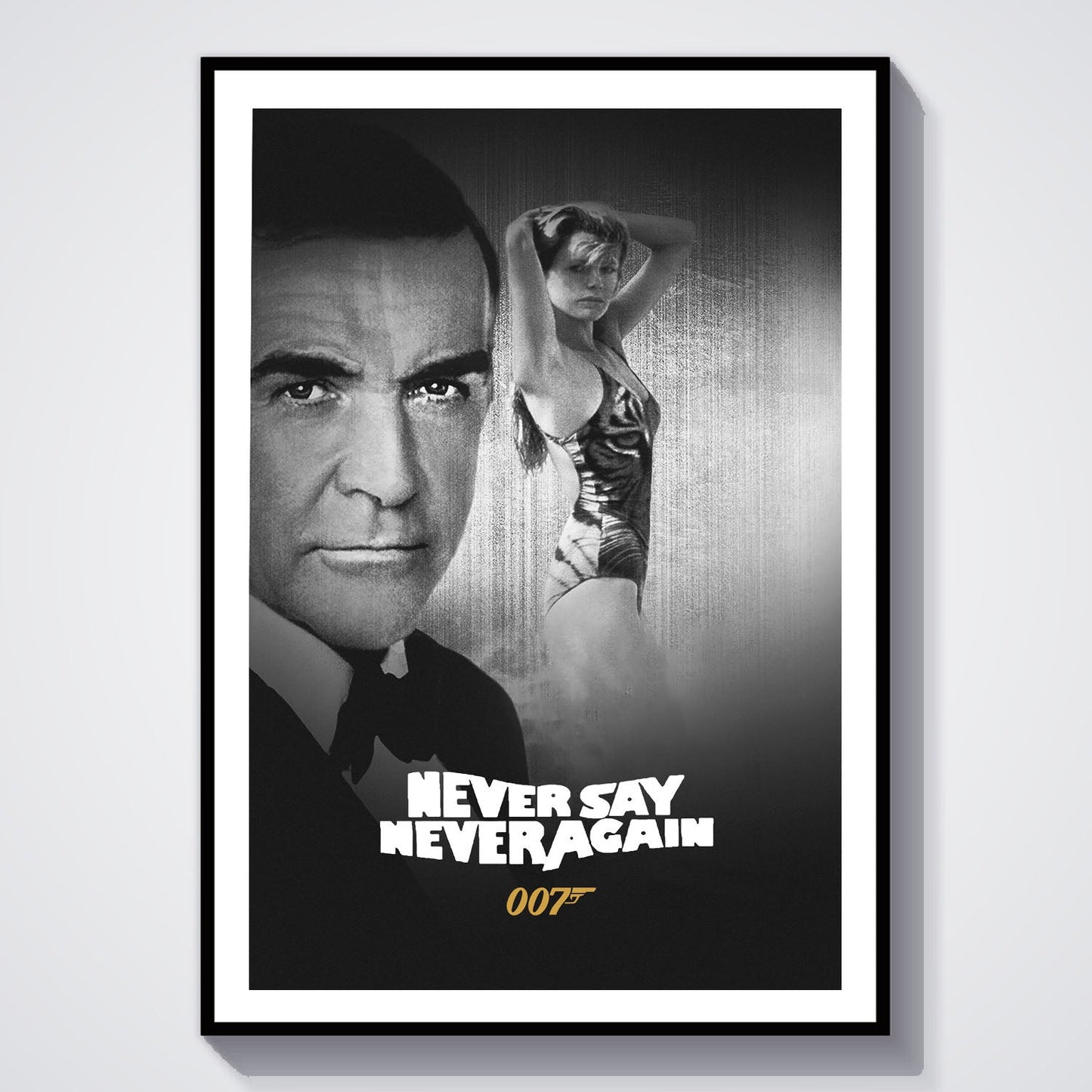 Flex Designs Poster Never Say Never Again B&W 8 x 10" Home Goods - Movie 1983 Movie Poster
