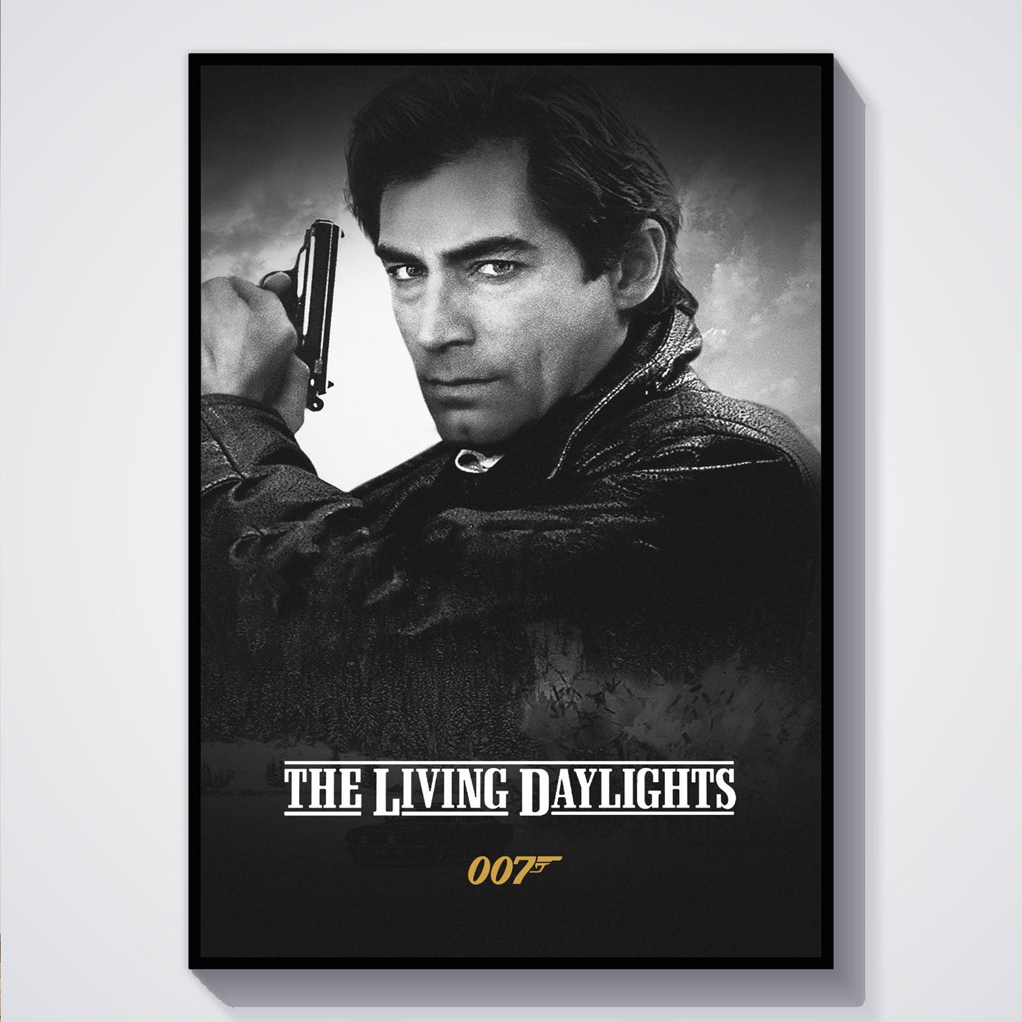 Flex Designs Poster The Living Daylights B&W 5 x 7" Home Goods - Movie 1987 Movie Poster