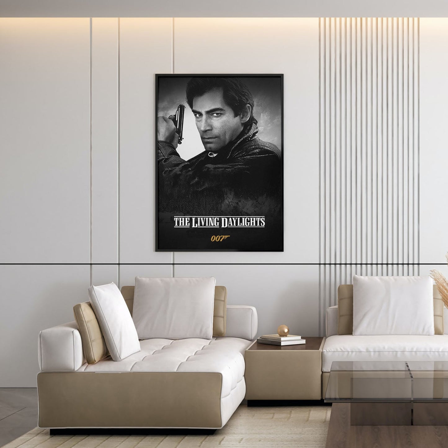 Flex Designs Poster The Living Daylights B&W 5 x 7" Home Goods - Movie 1987 Movie Poster