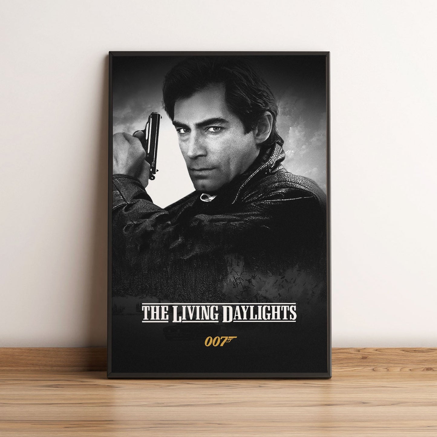 Flex Designs Poster The Living Daylights B&W 5 x 7" Home Goods - Movie 1987 Movie Poster
