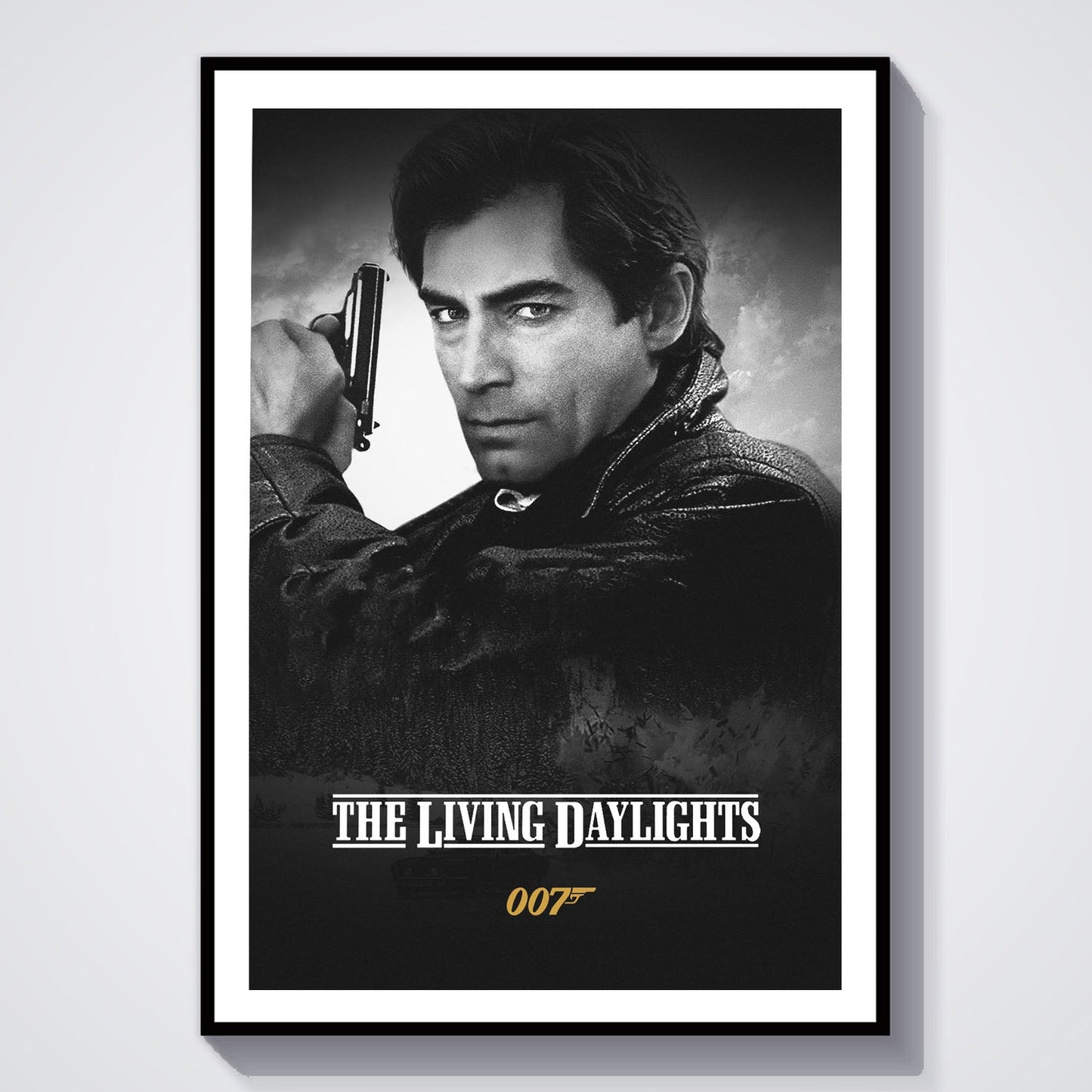 Flex Designs Poster The Living Daylights B&W 8 x 10" Home Goods - Movie 1987 Movie Poster