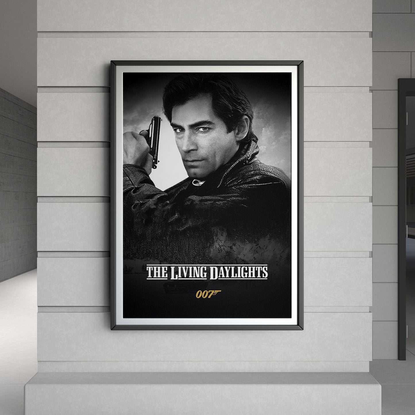 Flex Designs Poster The Living Daylights B&W 8 x 10" Home Goods - Movie 1987 Movie Poster