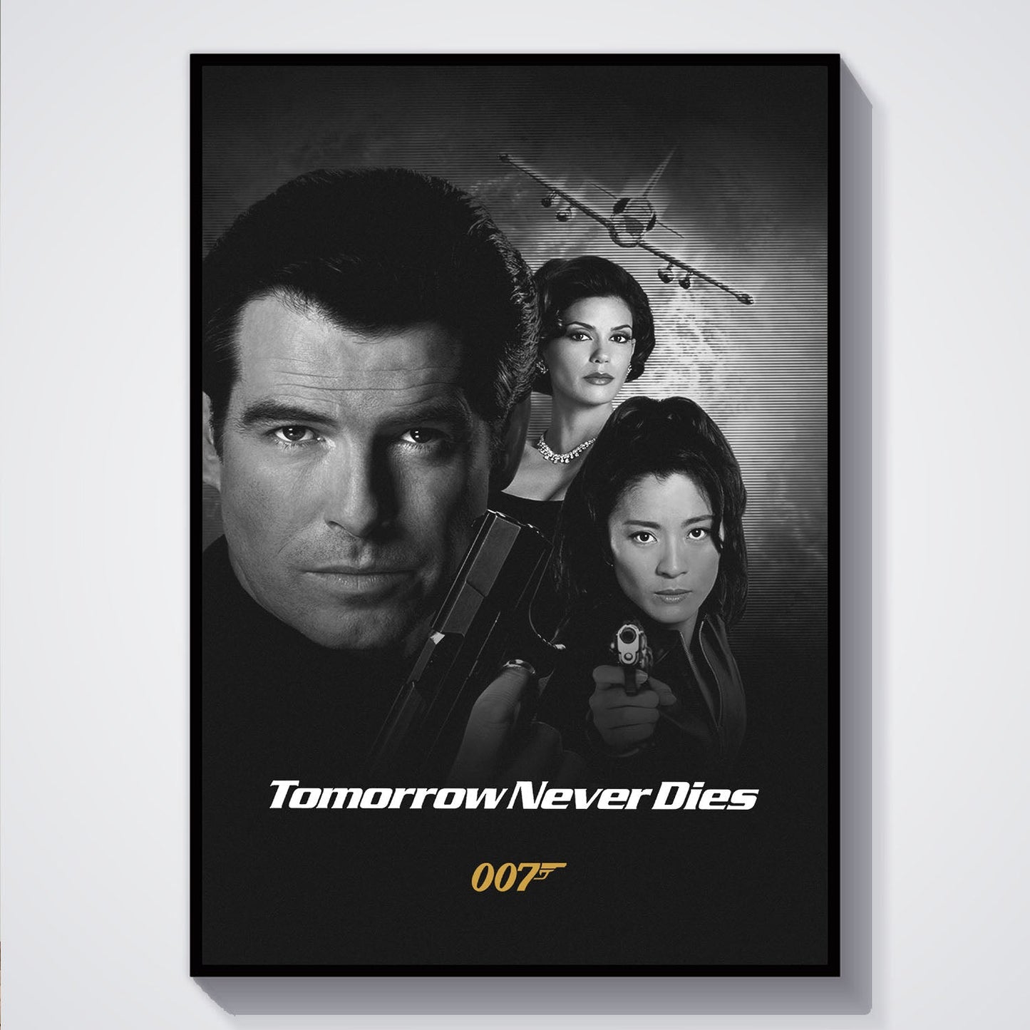 Flex Designs Poster Tomorrow Never Dies B&W 5 x 7" Home Goods - Movie 1997 Movie Poster