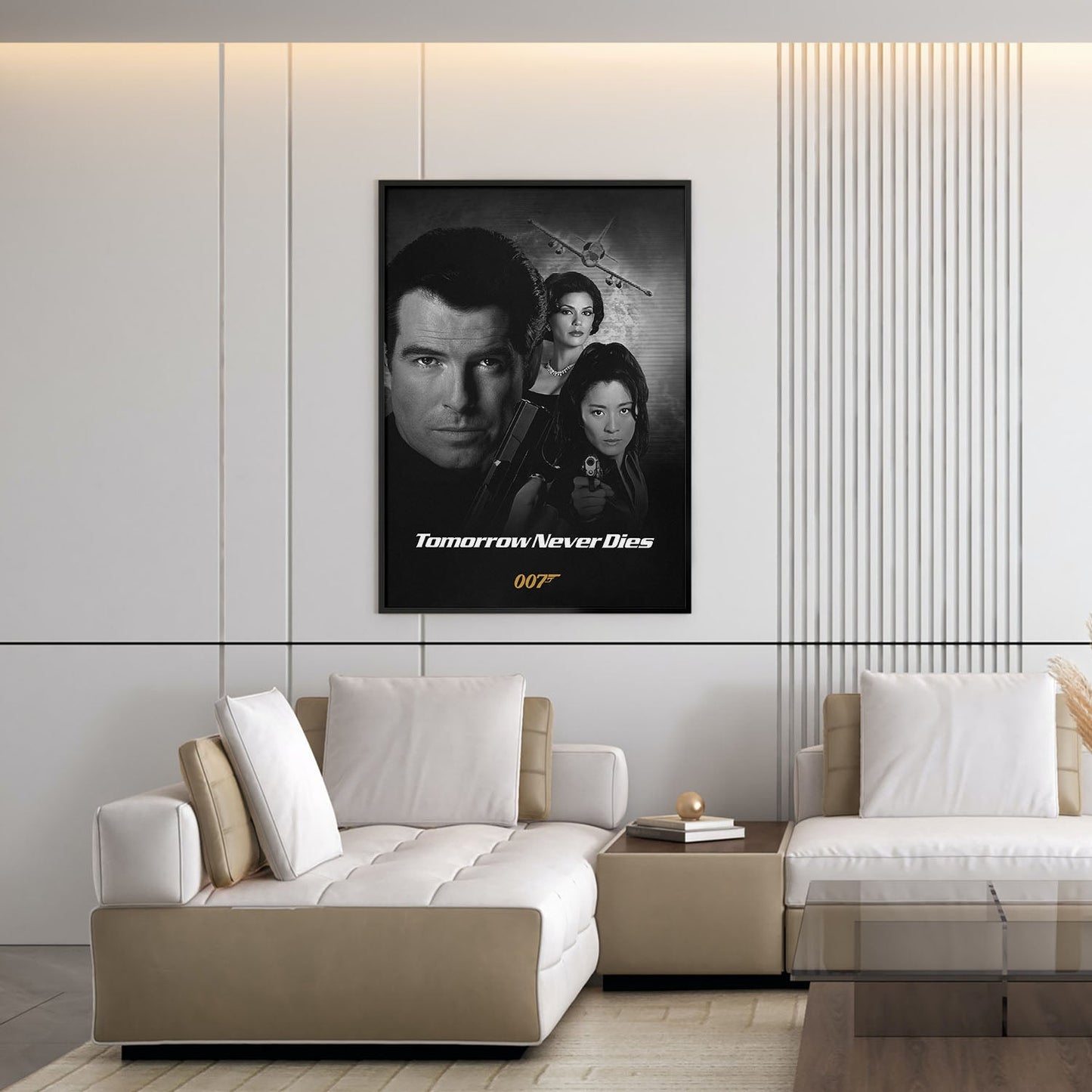 Flex Designs Poster Tomorrow Never Dies B&W 5 x 7" Home Goods - Movie 1997 Movie Poster