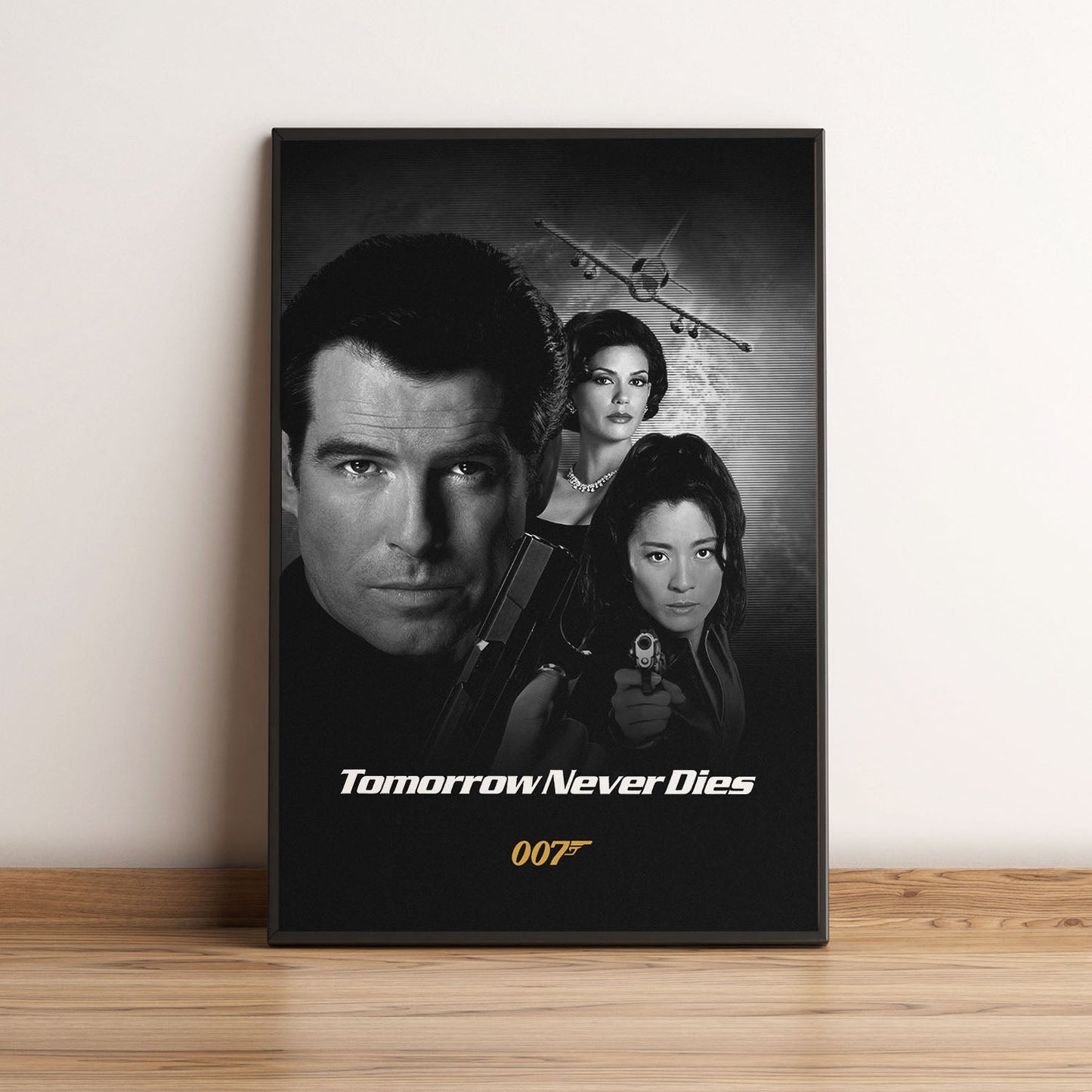 Flex Designs Poster Tomorrow Never Dies B&W 5 x 7" Home Goods - Movie 1997 Movie Poster