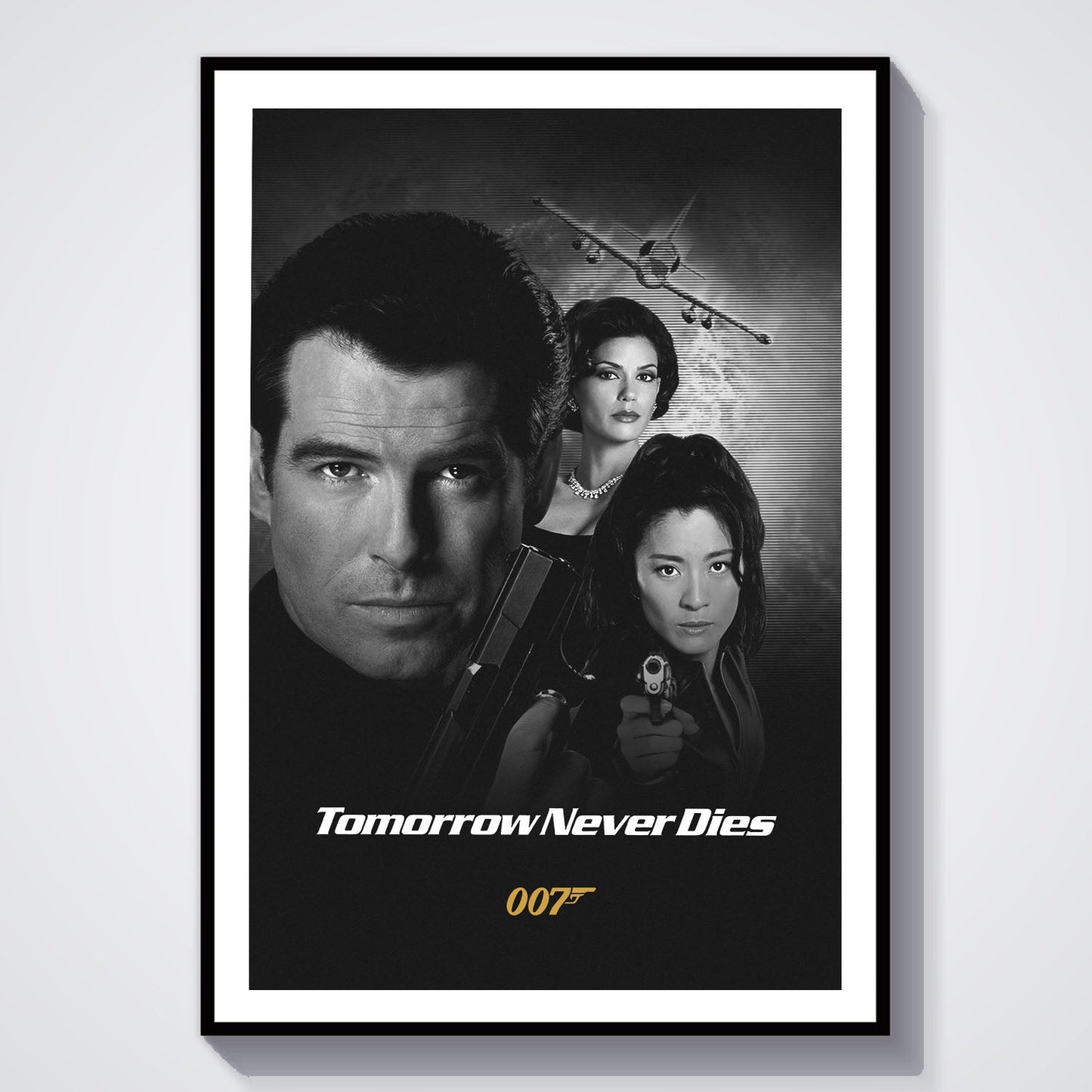 Flex Designs Poster Tomorrow Never Dies B&W 8 x 10" Home Goods - Movie 1997 Movie Poster