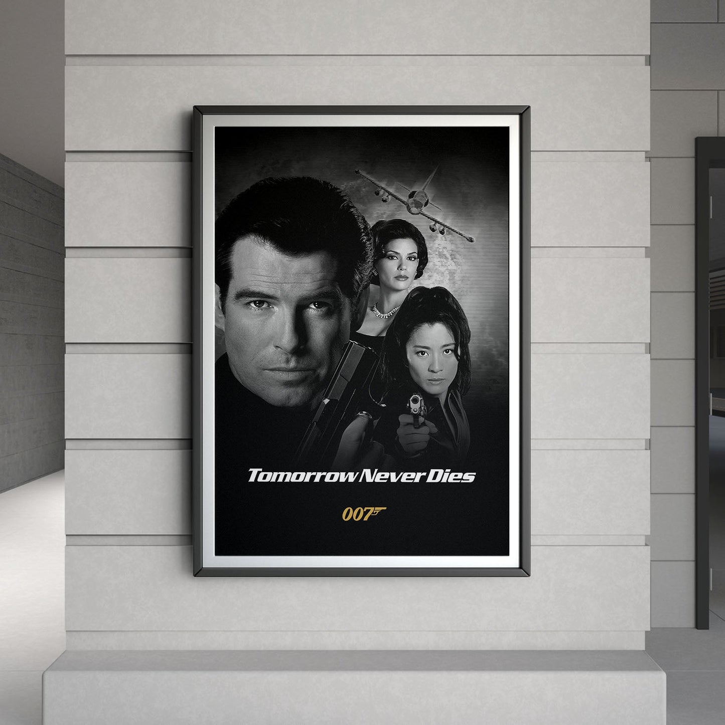 Flex Designs Poster Tomorrow Never Dies B&W 8 x 10" Home Goods - Movie 1997 Movie Poster