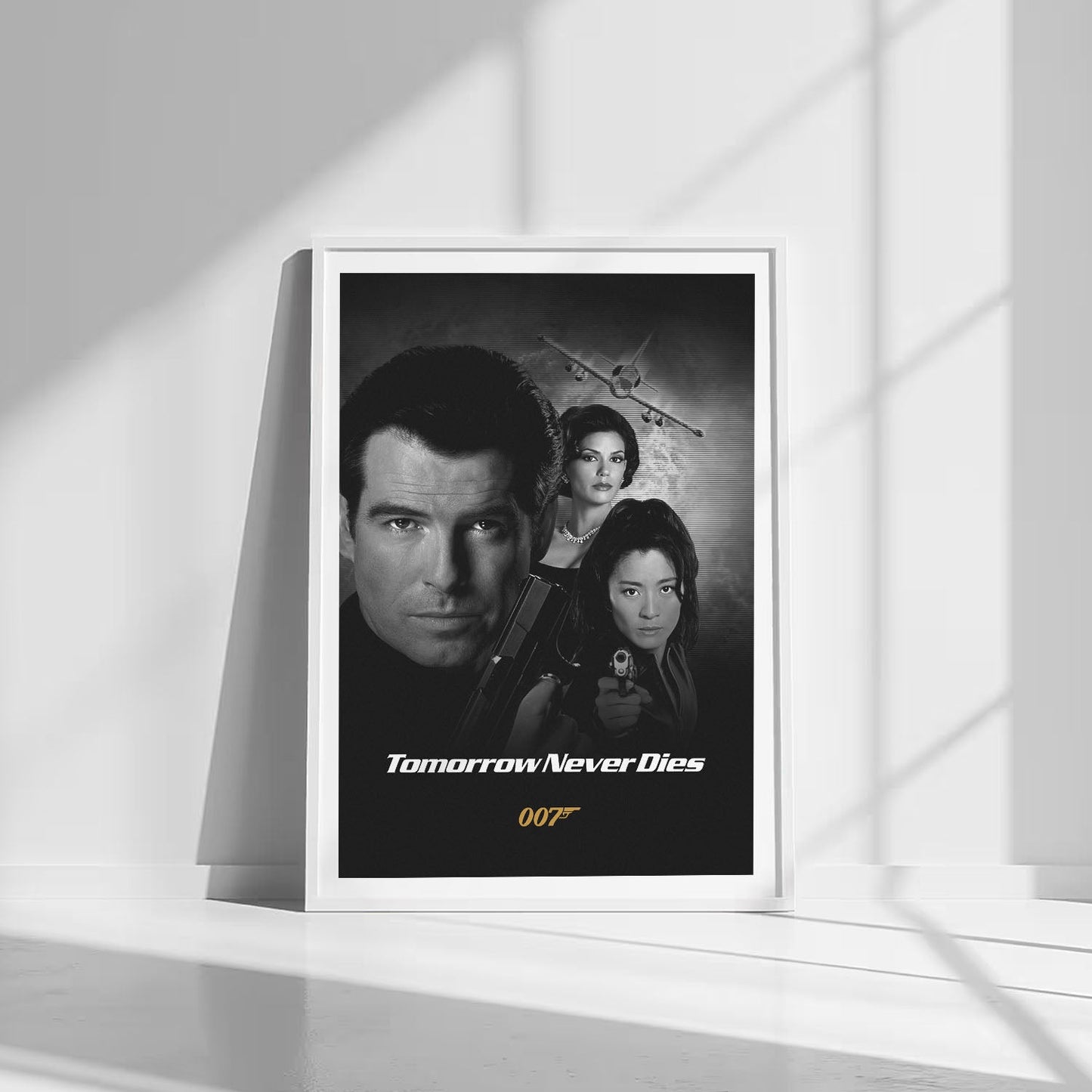 Flex Designs Poster Tomorrow Never Dies B&W 8 x 10" Home Goods - Movie 1997 Movie Poster
