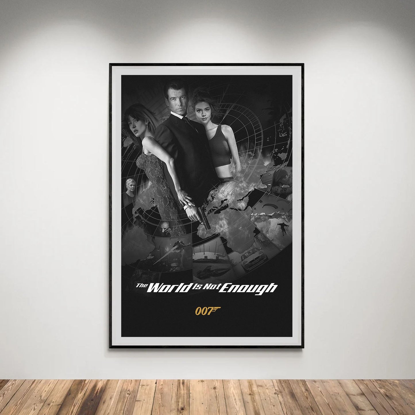 Flex Designs Poster The World Is Not Enough B&W 5 x 7" Home Goods - Movie 1999 Movie Poster