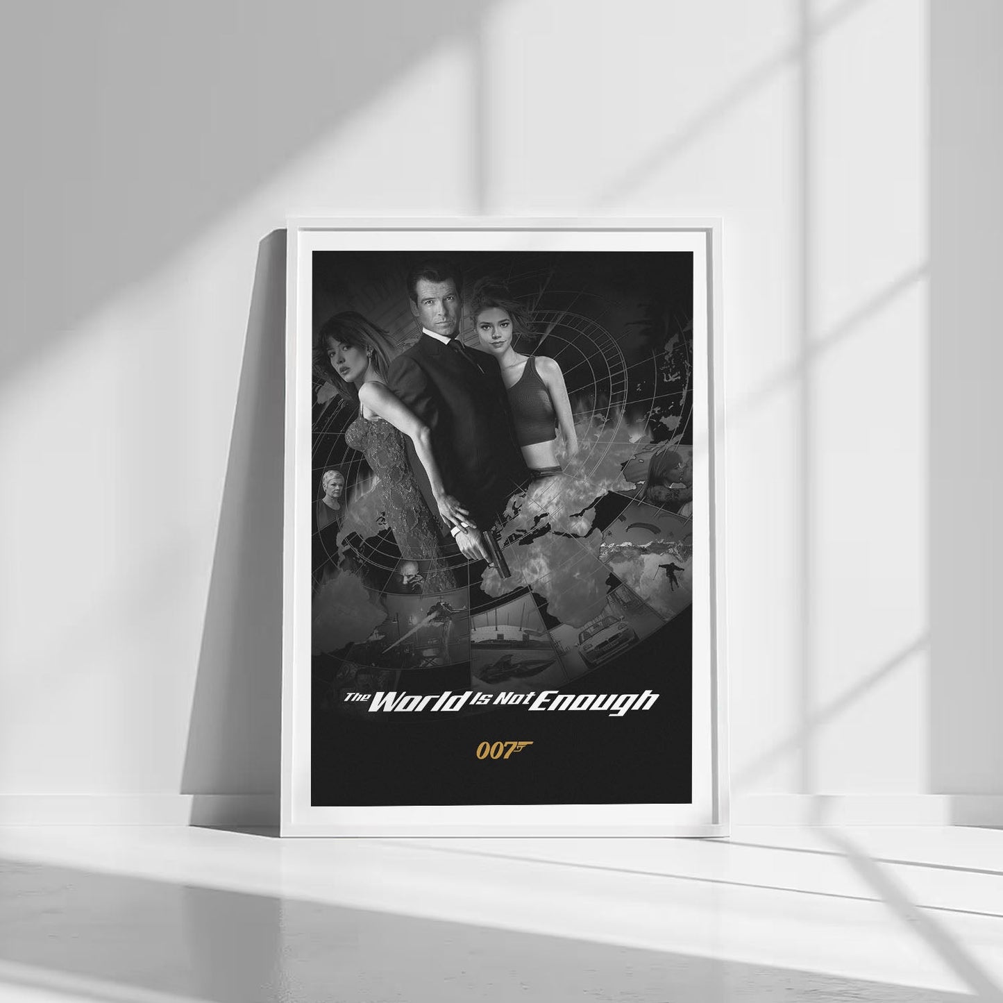 Flex Designs Poster The World Is Not Enough B&W 8 x 10" Home Goods - Movie 1999 Movie Poster